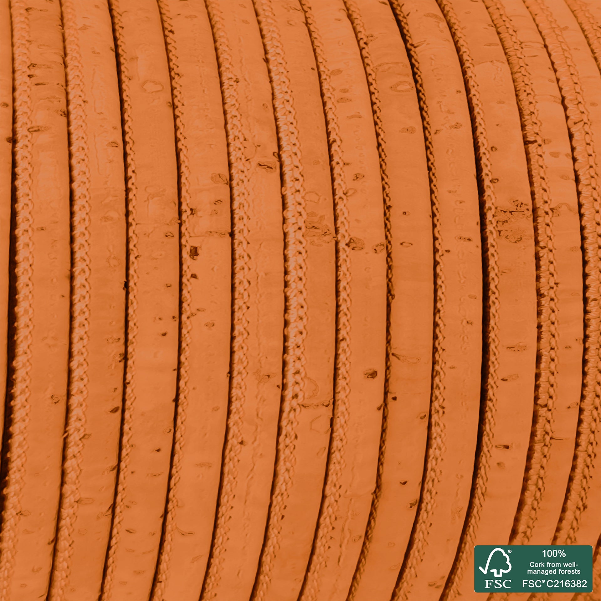 Round cork cord Salmon superior