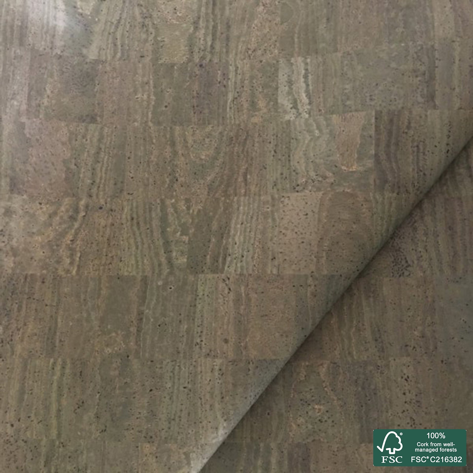 Army Green Superior cork fabric