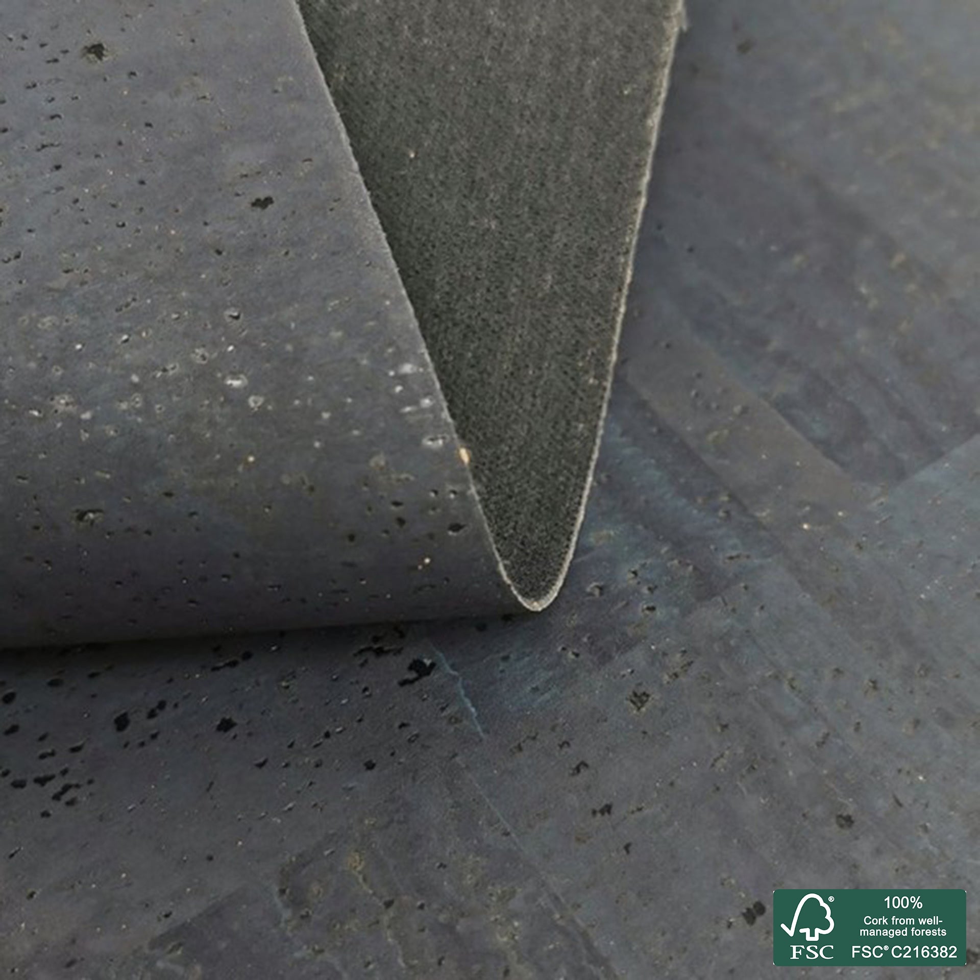 Navy Blue Superior cork fabric