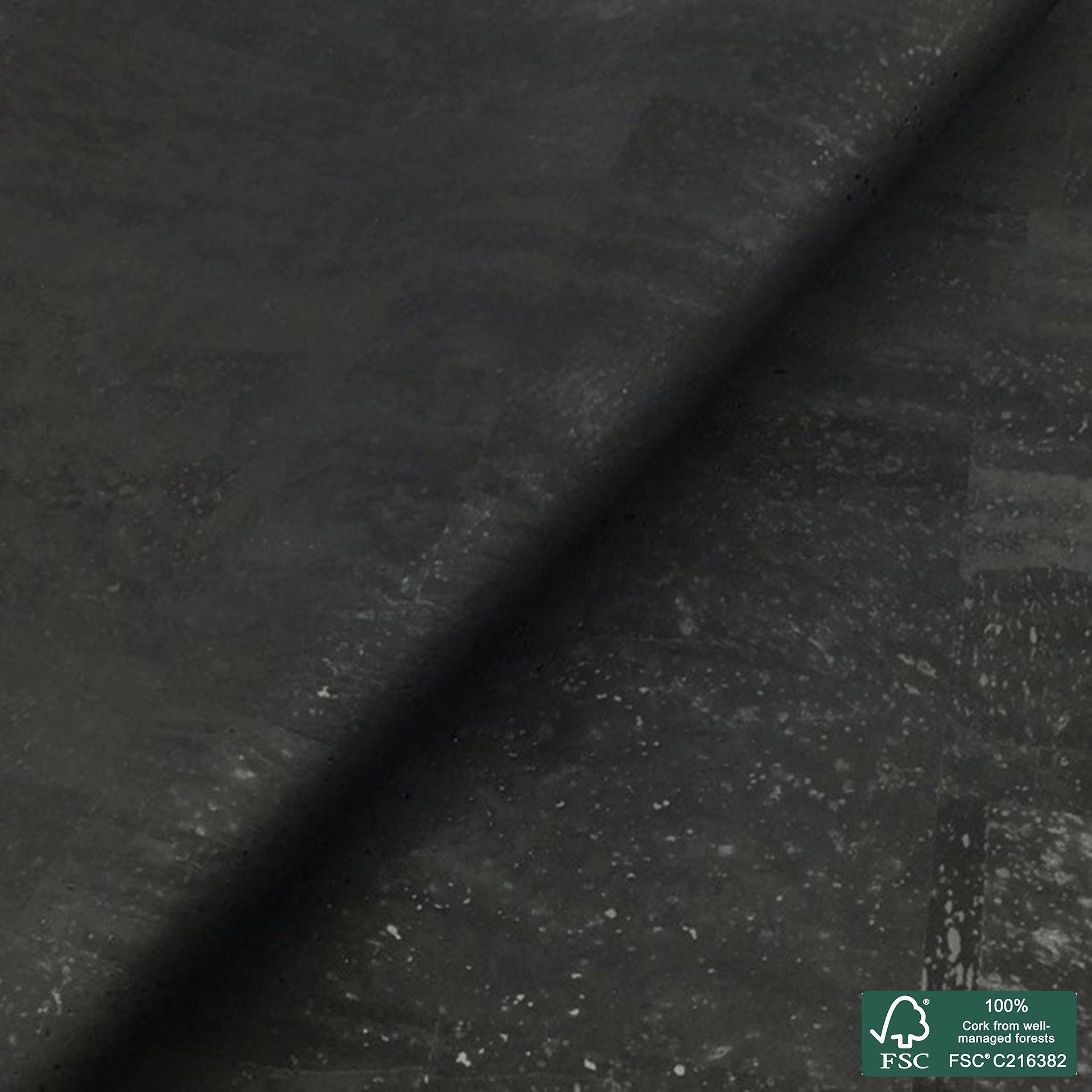 Black superior cork fabric