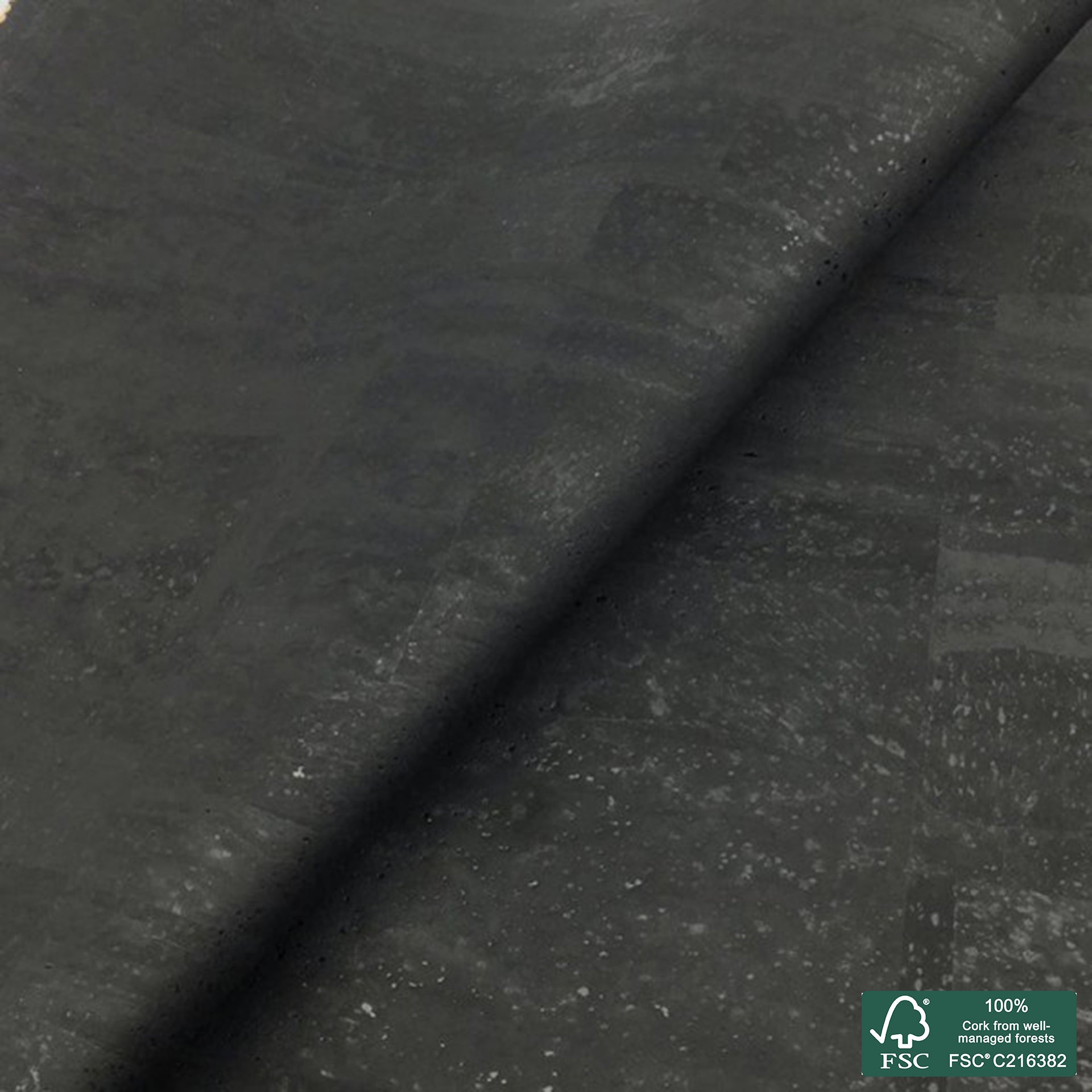 Black superior cork fabric