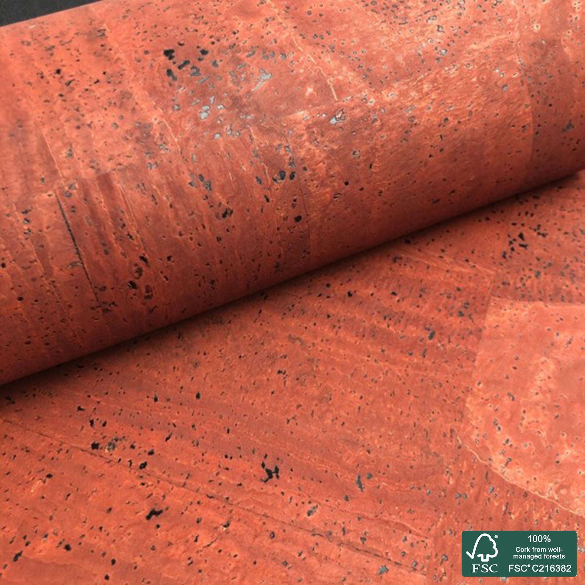 Brick Superior cork fabric