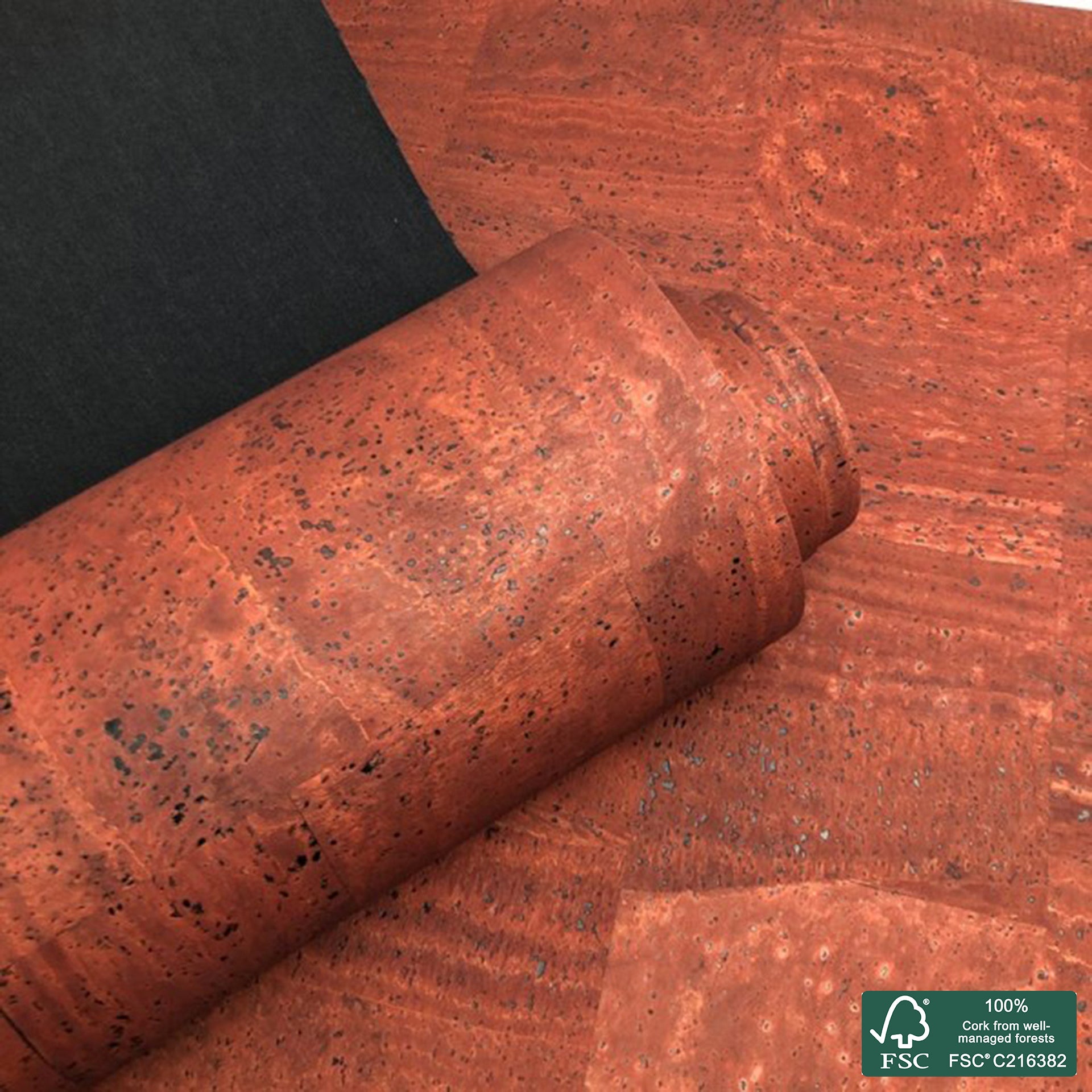 Brick Superior cork fabric