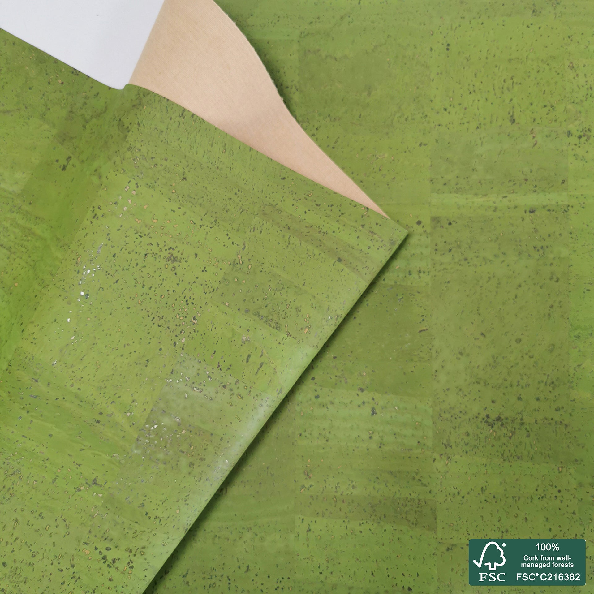 Pistachio Green Superior cork fabric