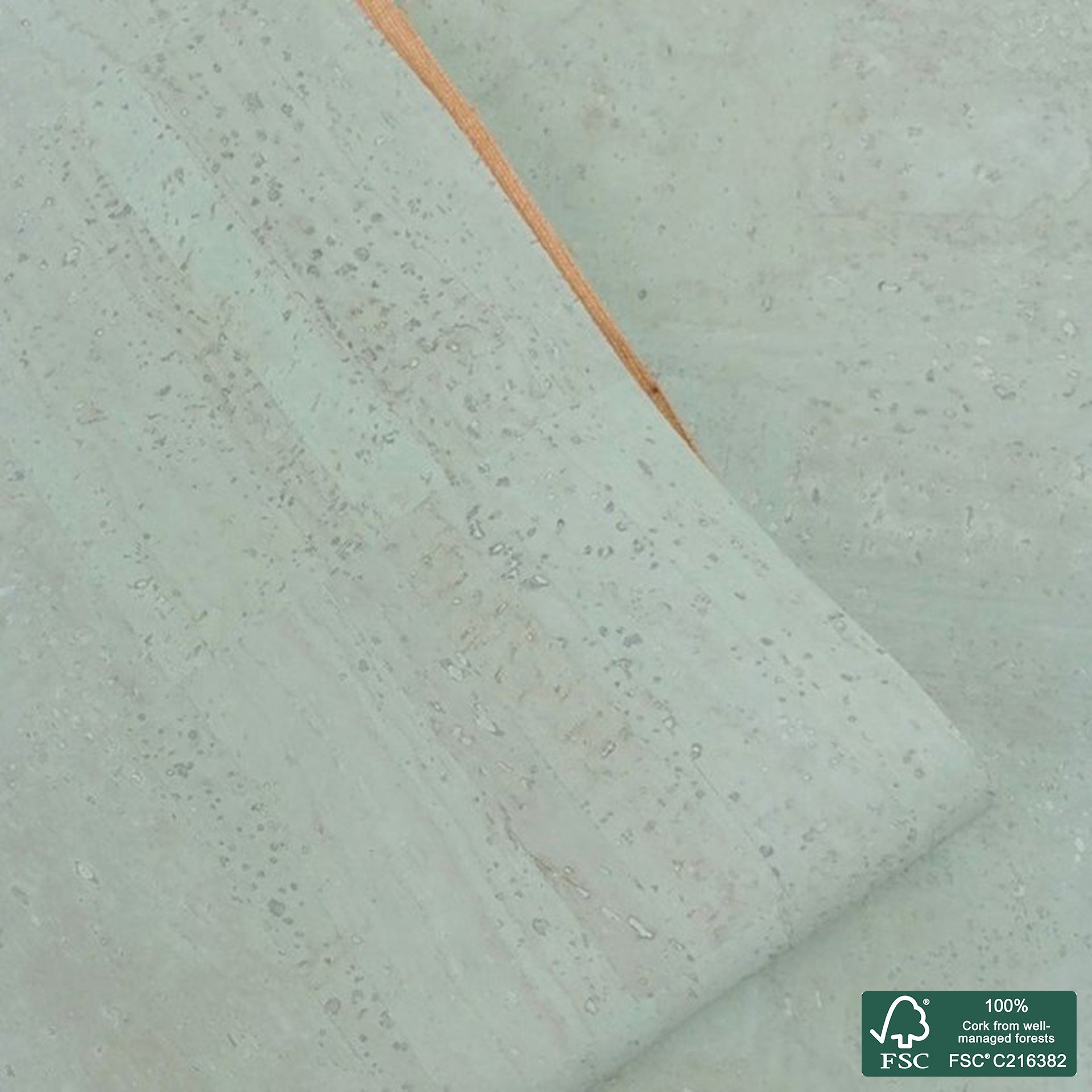 Green Aqua Superior cork fabric