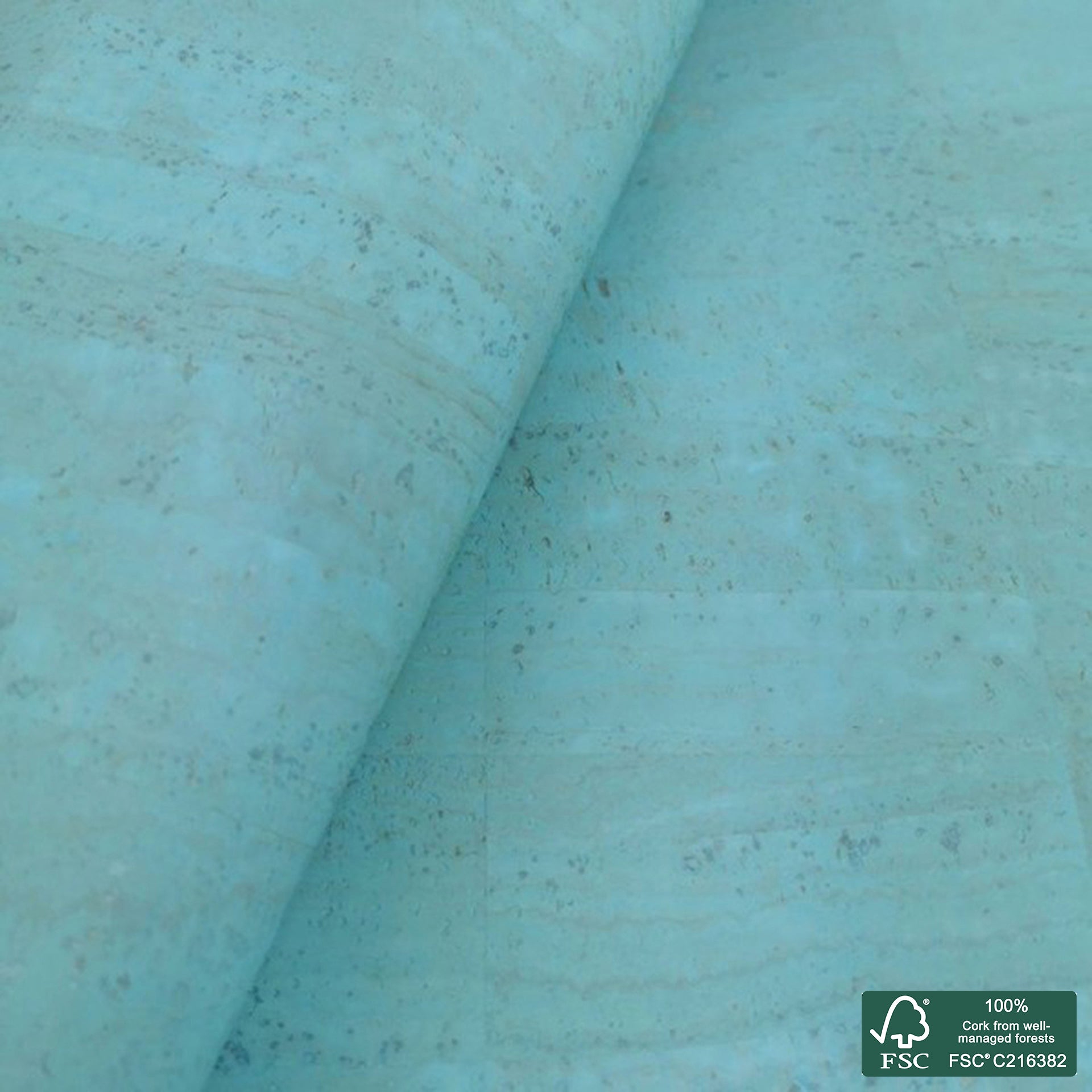 Light Blue Superior cork fabric