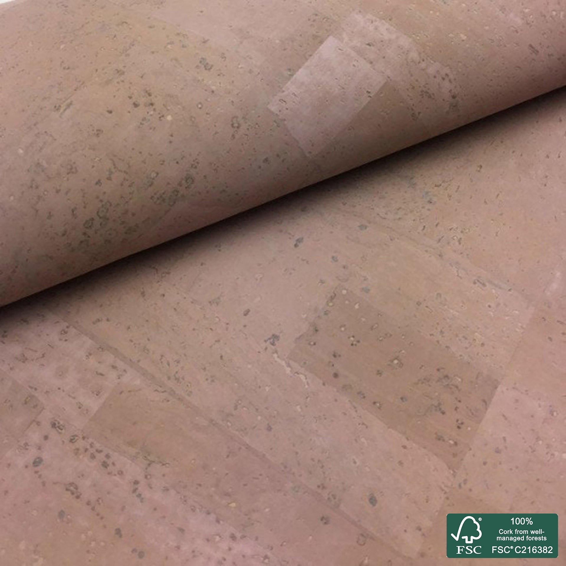 Light Pink Superior cork fabric