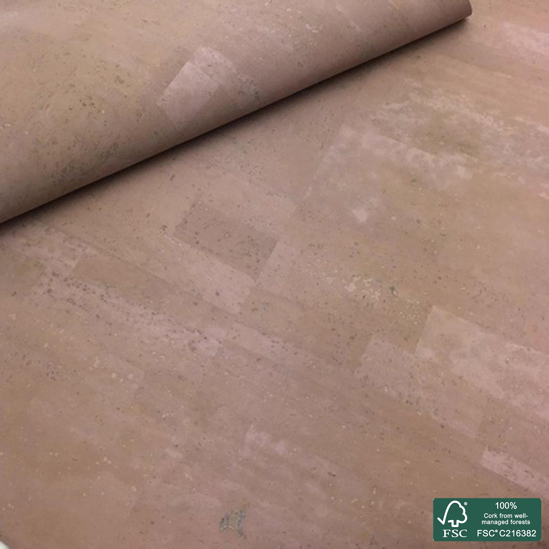Light Pink Superior cork fabric