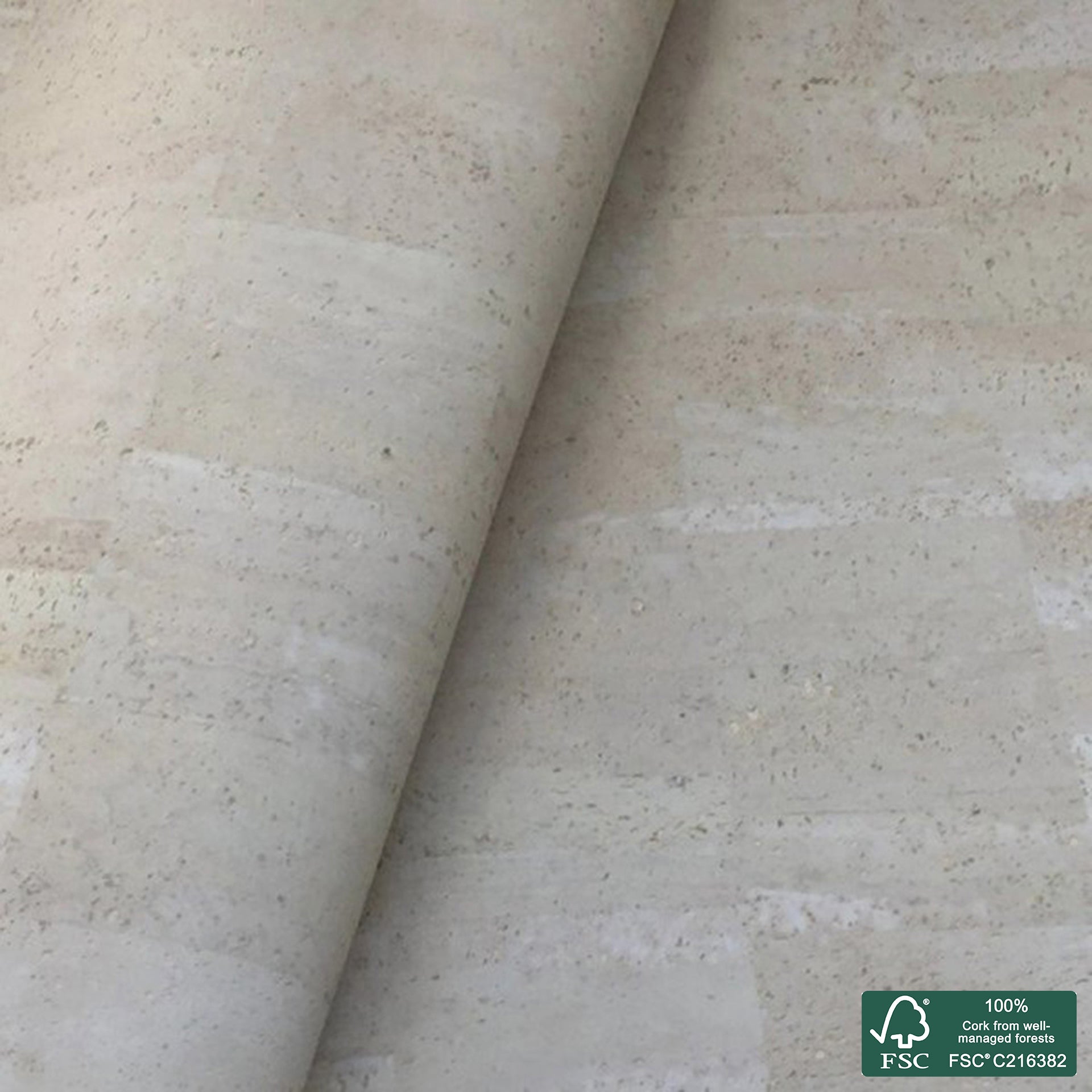 Light gray superior cork fabric