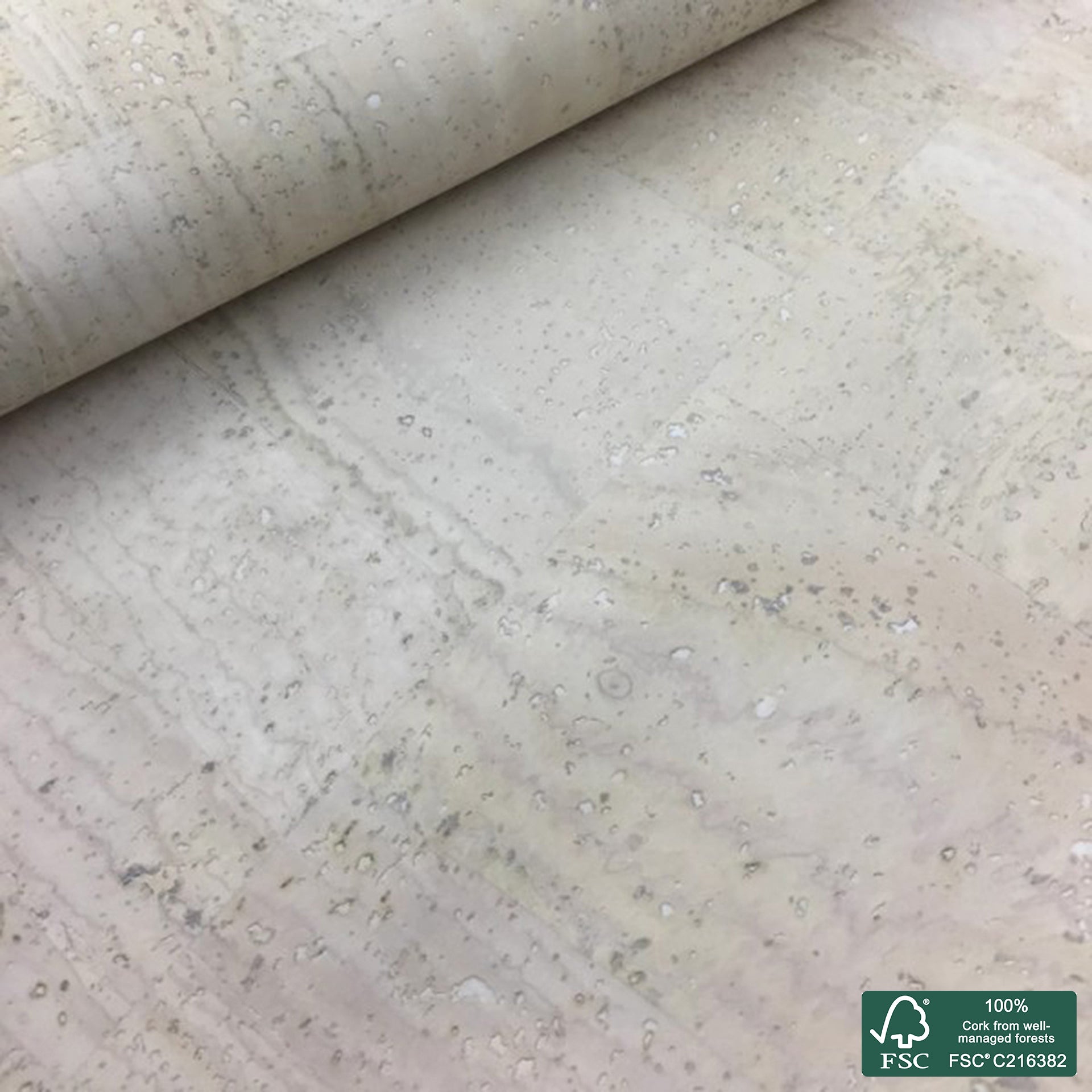 White superior cork fabric