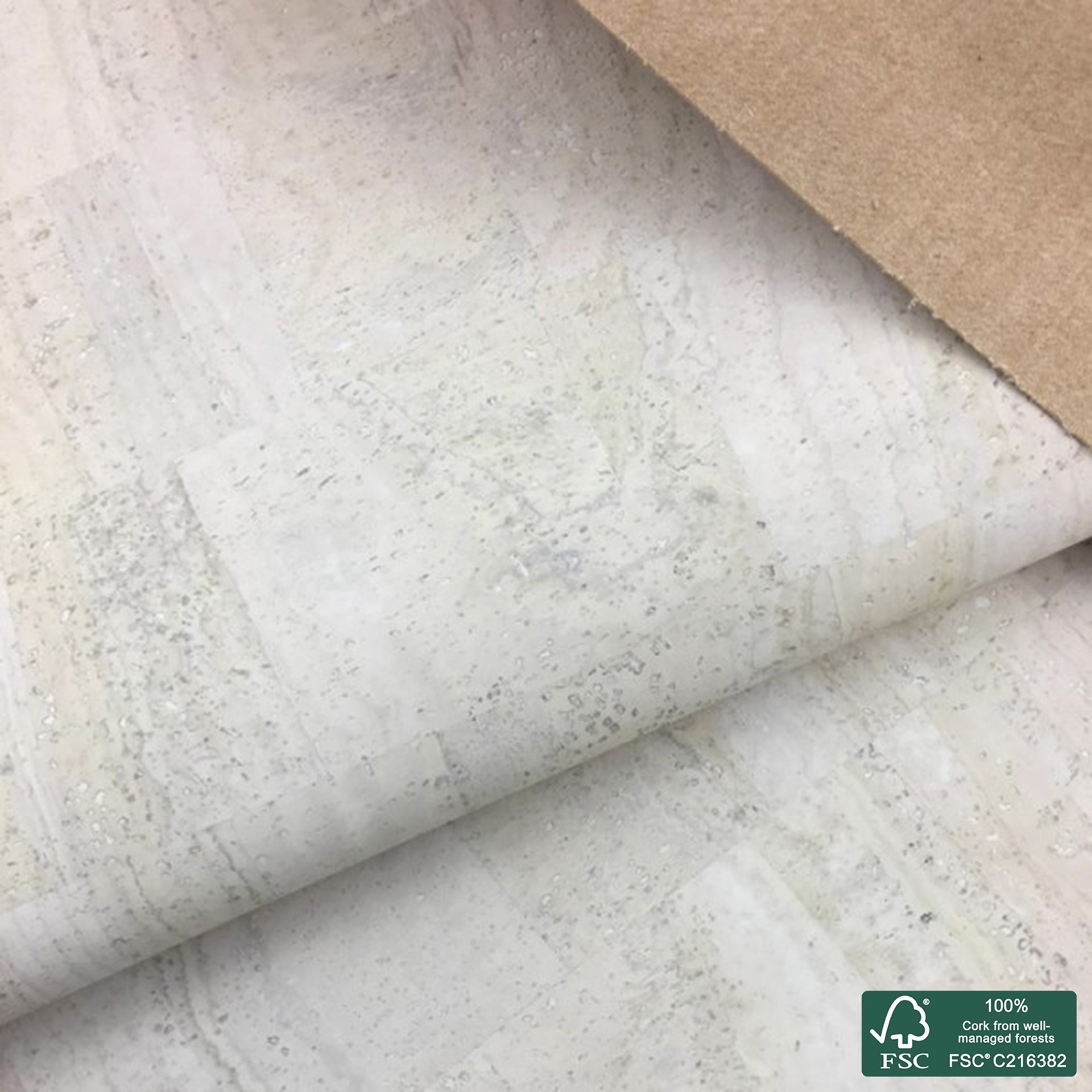 White superior cork fabric