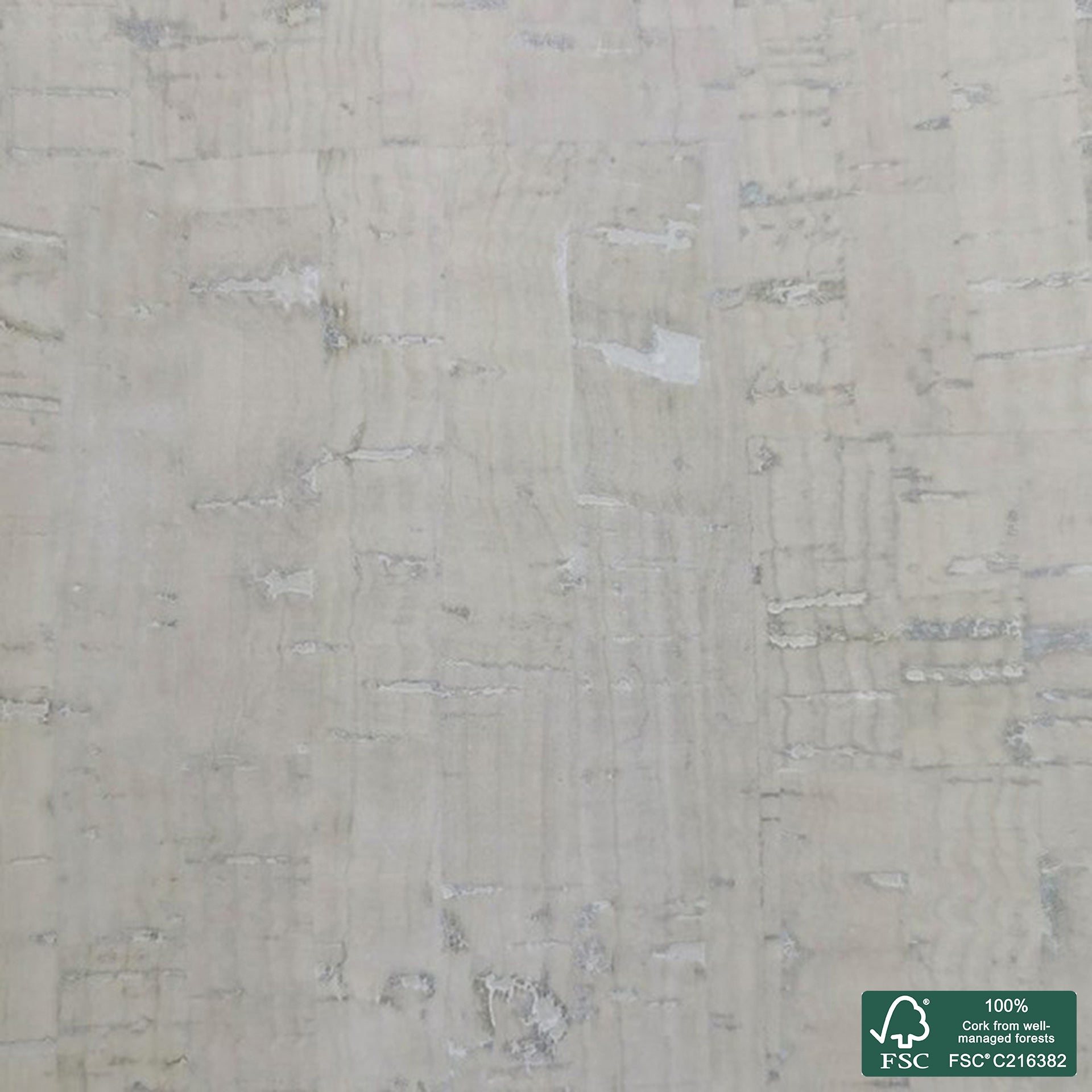 White rustic cork fabric