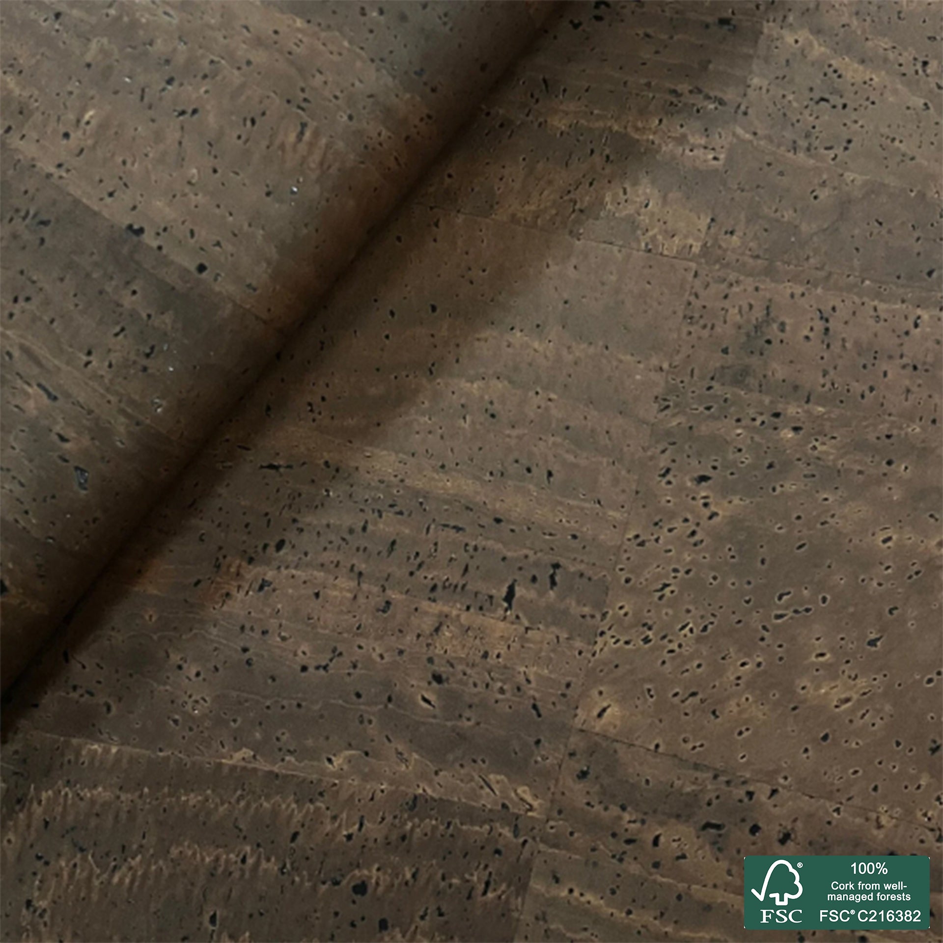 Chocolate superior cork fabric