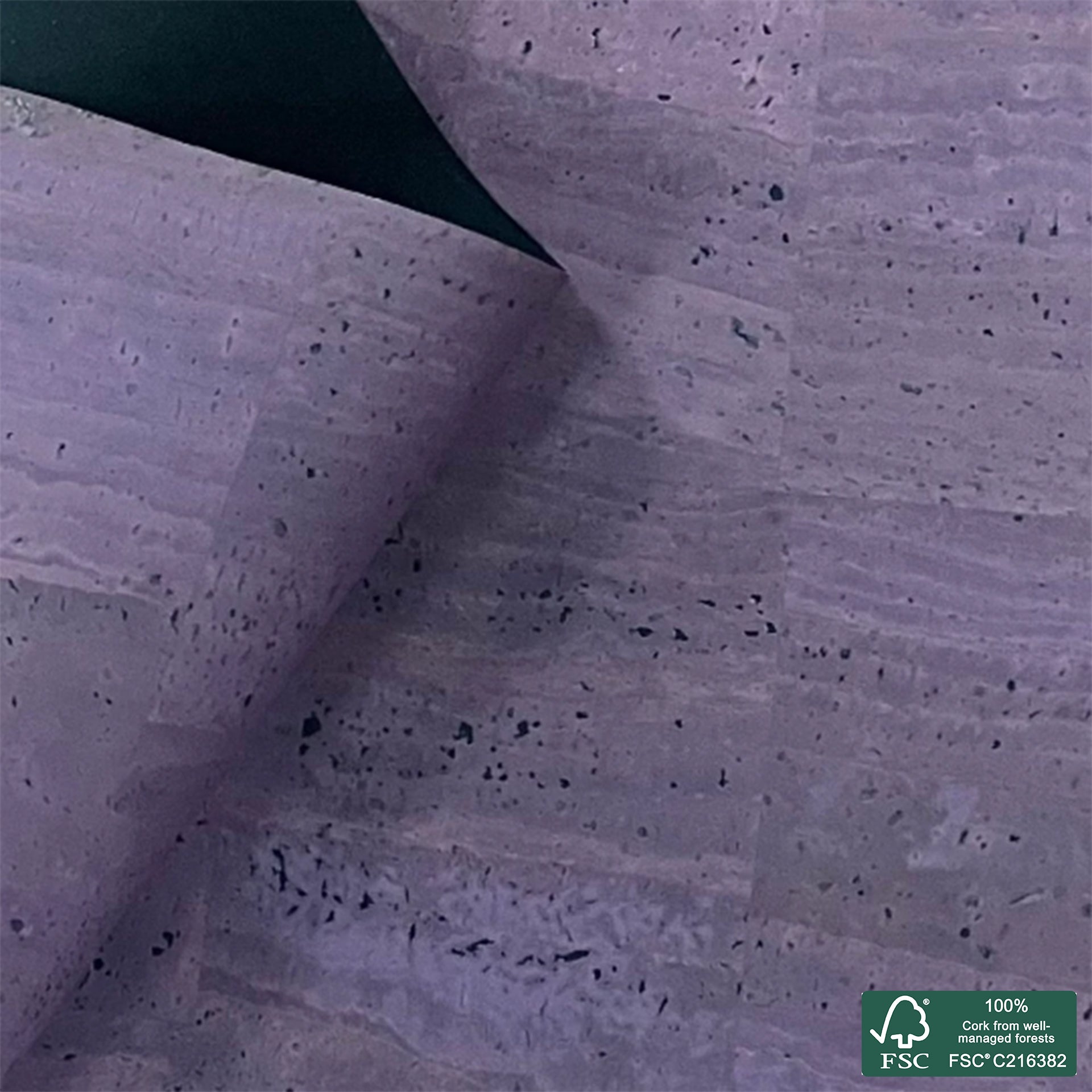 Purple superior cork fabric