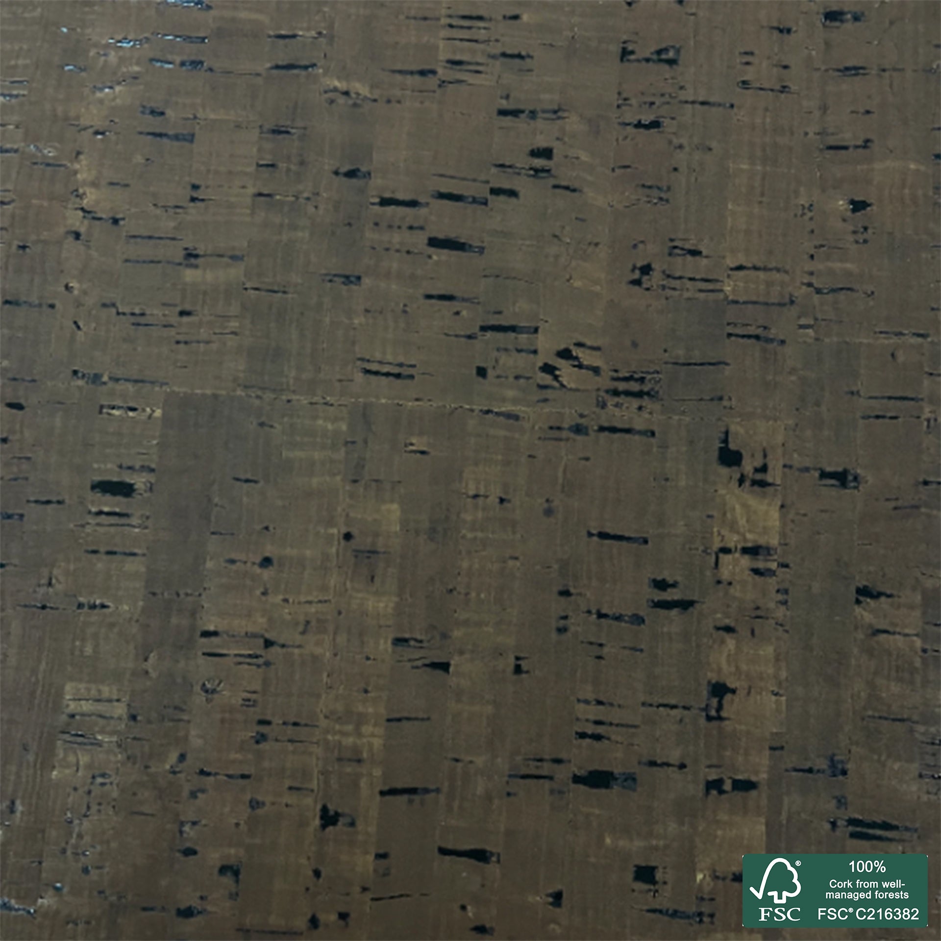 Chocolate rustic cork fabric