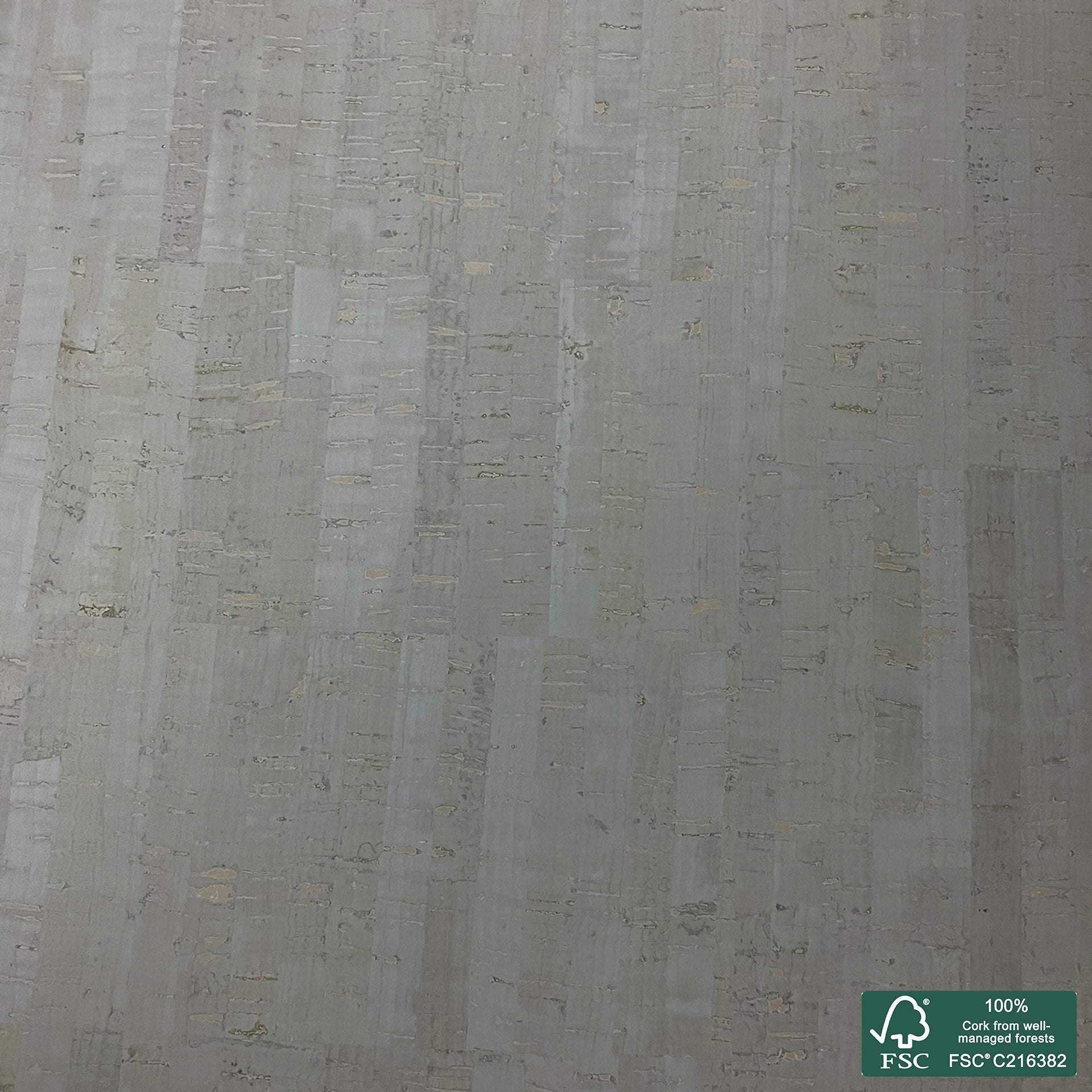 Light gray rustic cork fabric