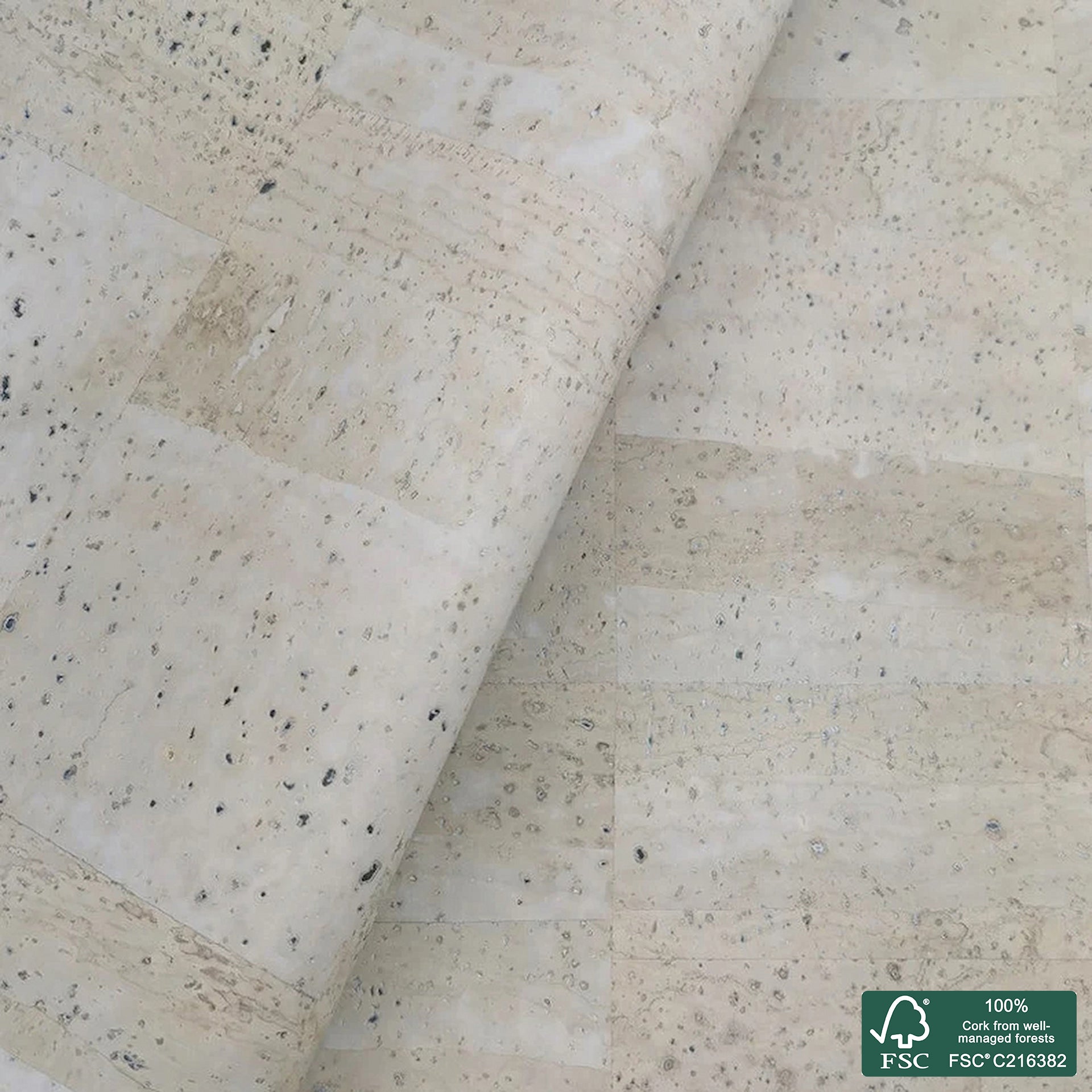 Gray superior cork fabric