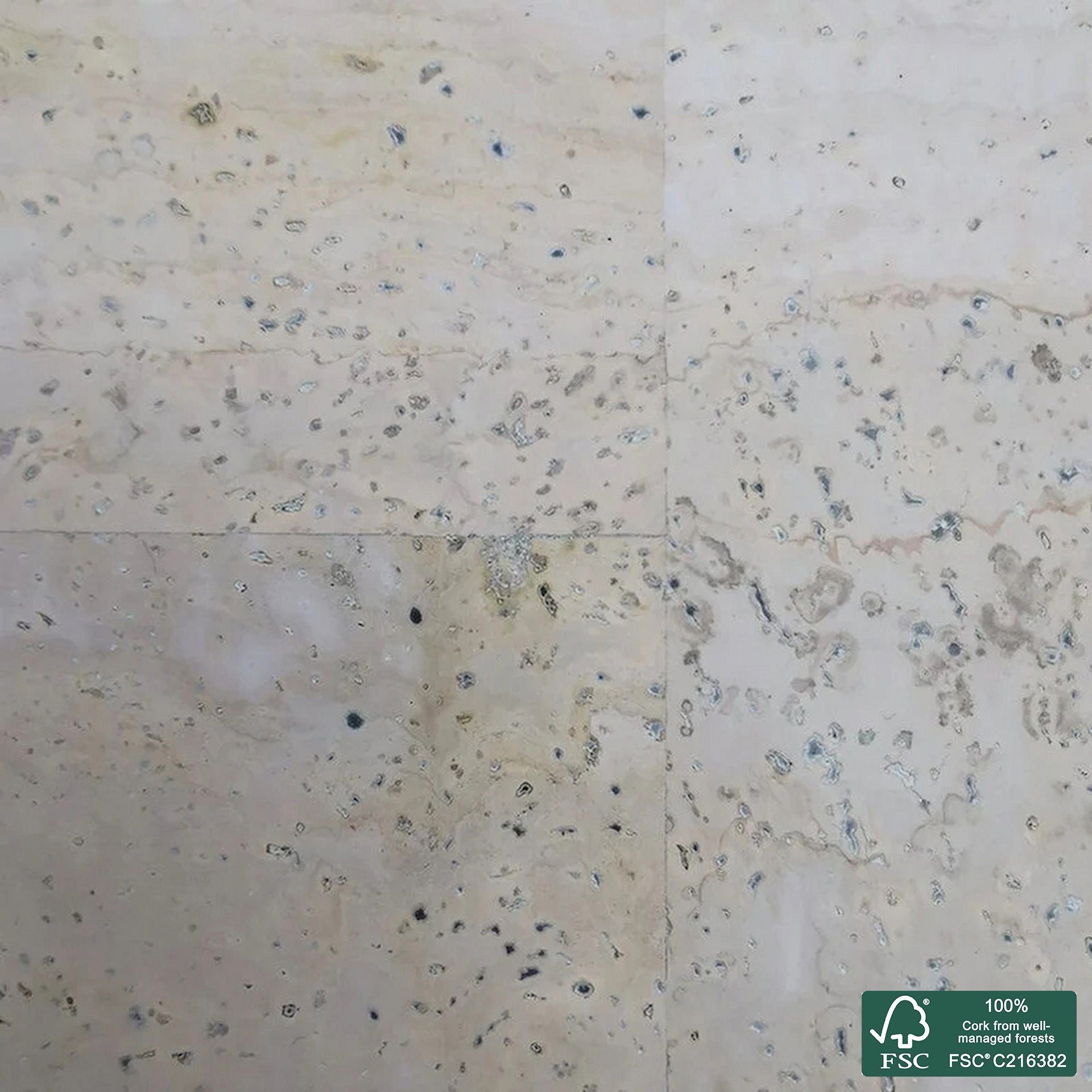 Gray superior cork fabric