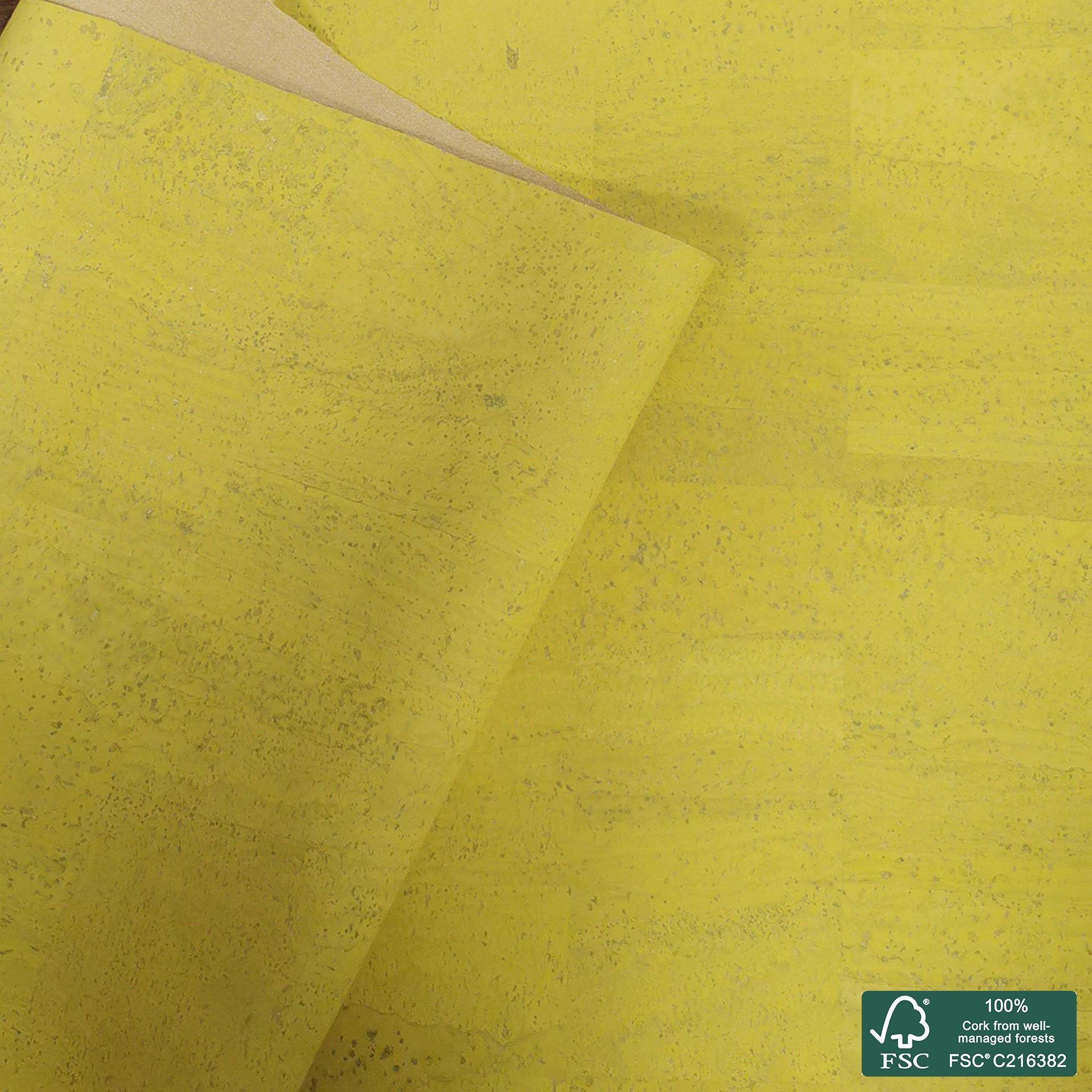 Yolk Yellow Superior cork fabric