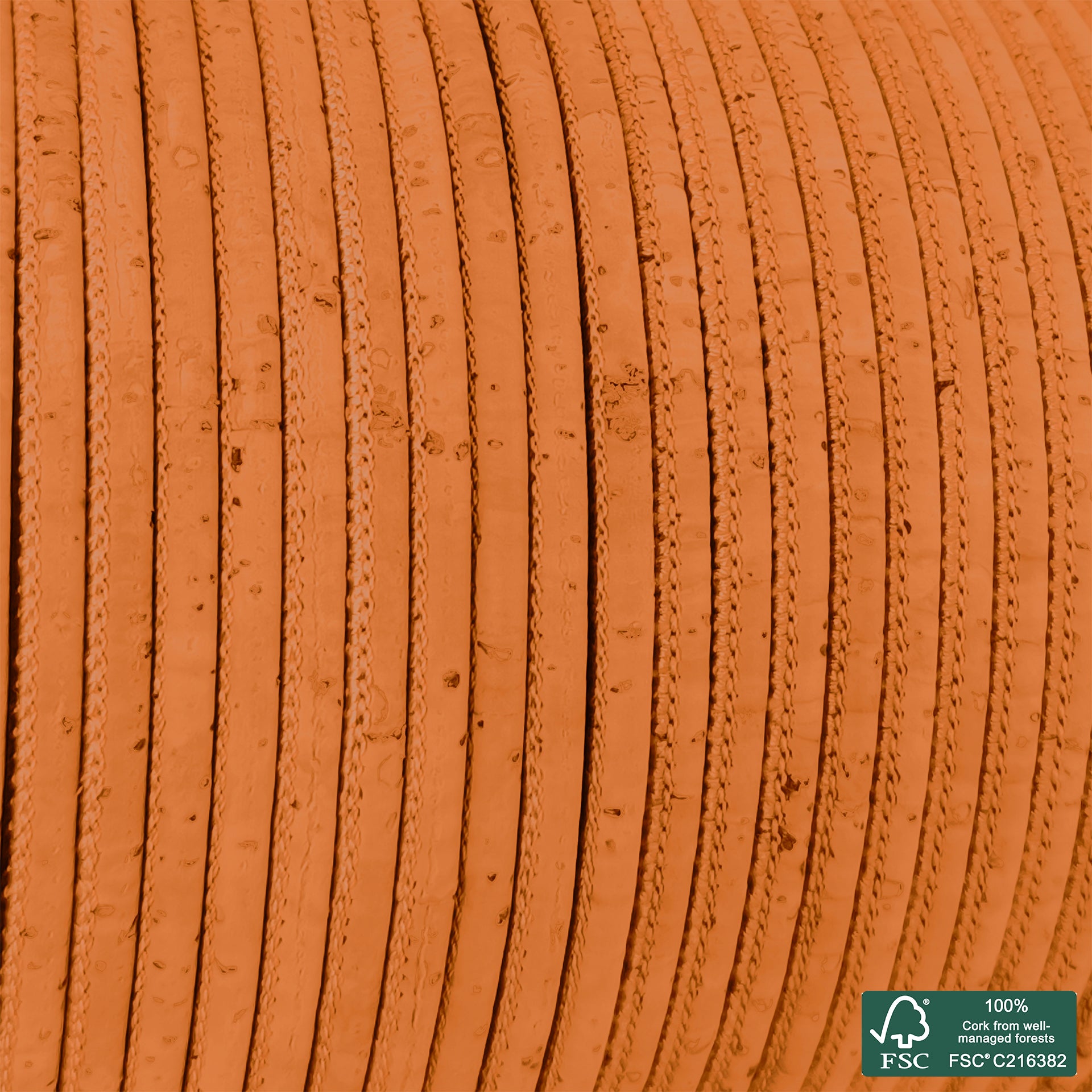 Round cork cord Salmon superior