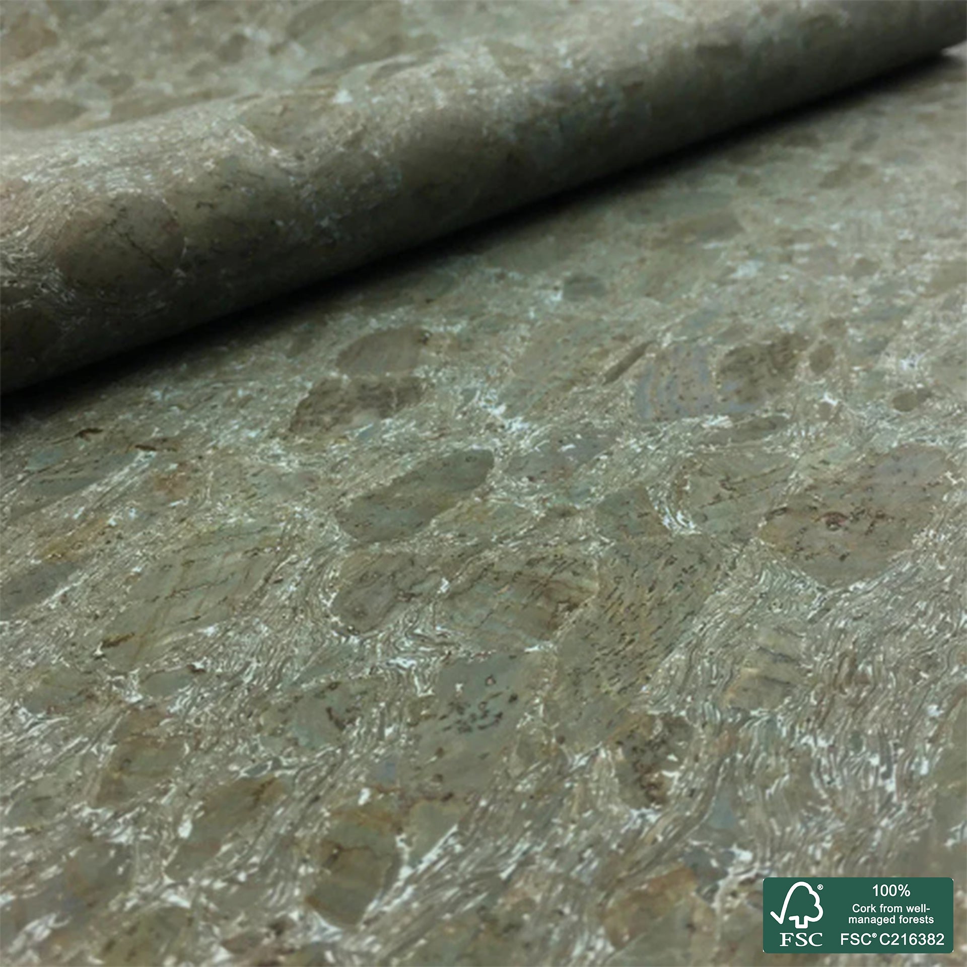 Green roots cork fabric