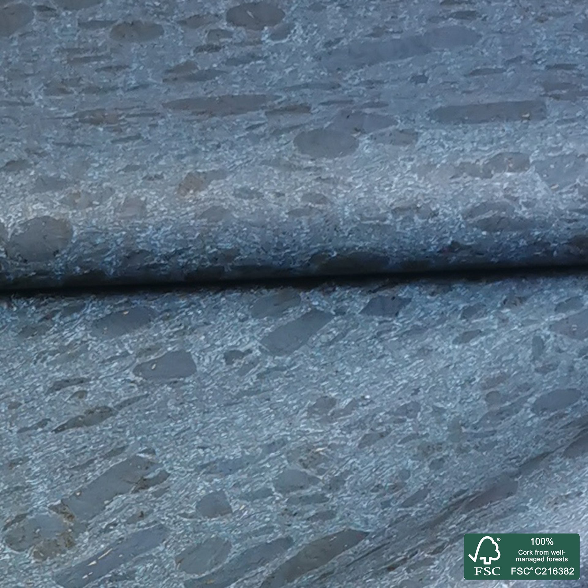 Blue roots cork fabric