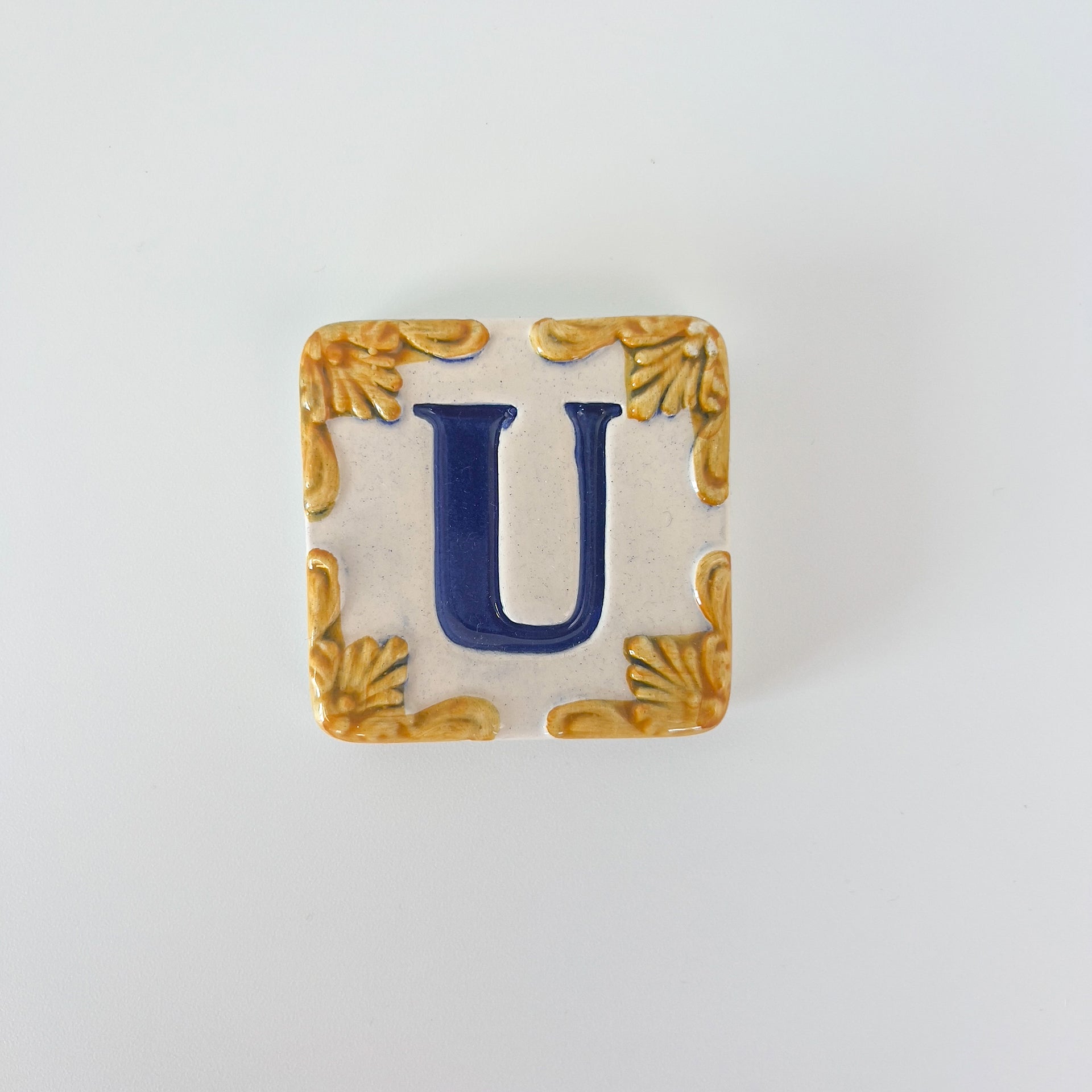 Ceramic door number and letter tile