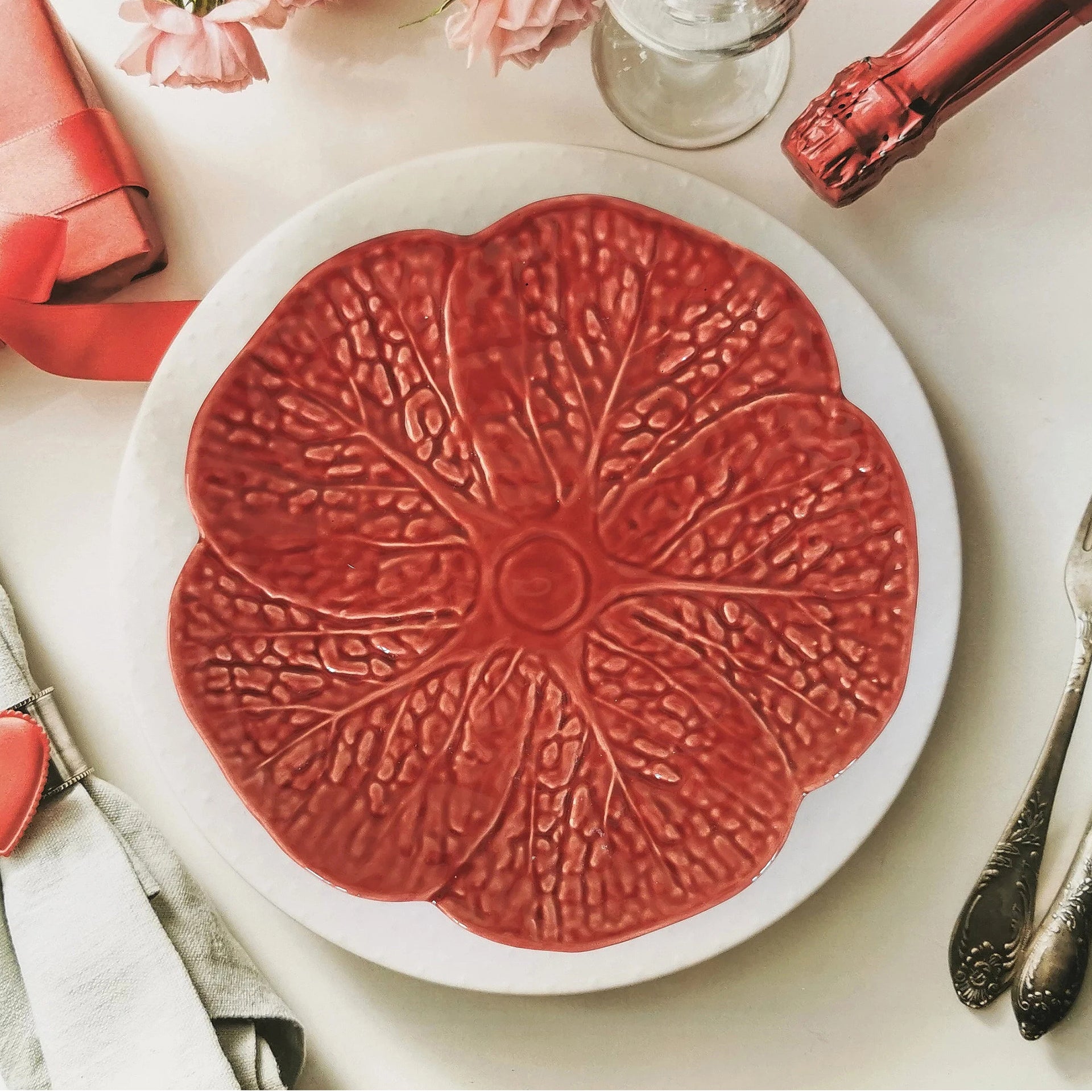 Ceramic portuguese cabbage plate