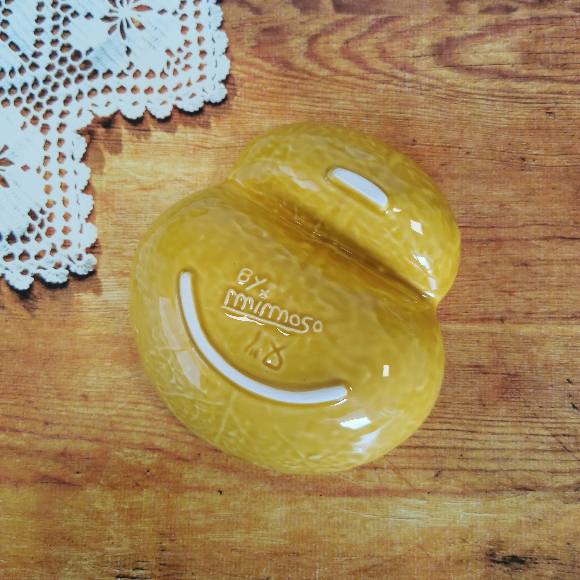 Ceramic portuguese cabbage olive plate