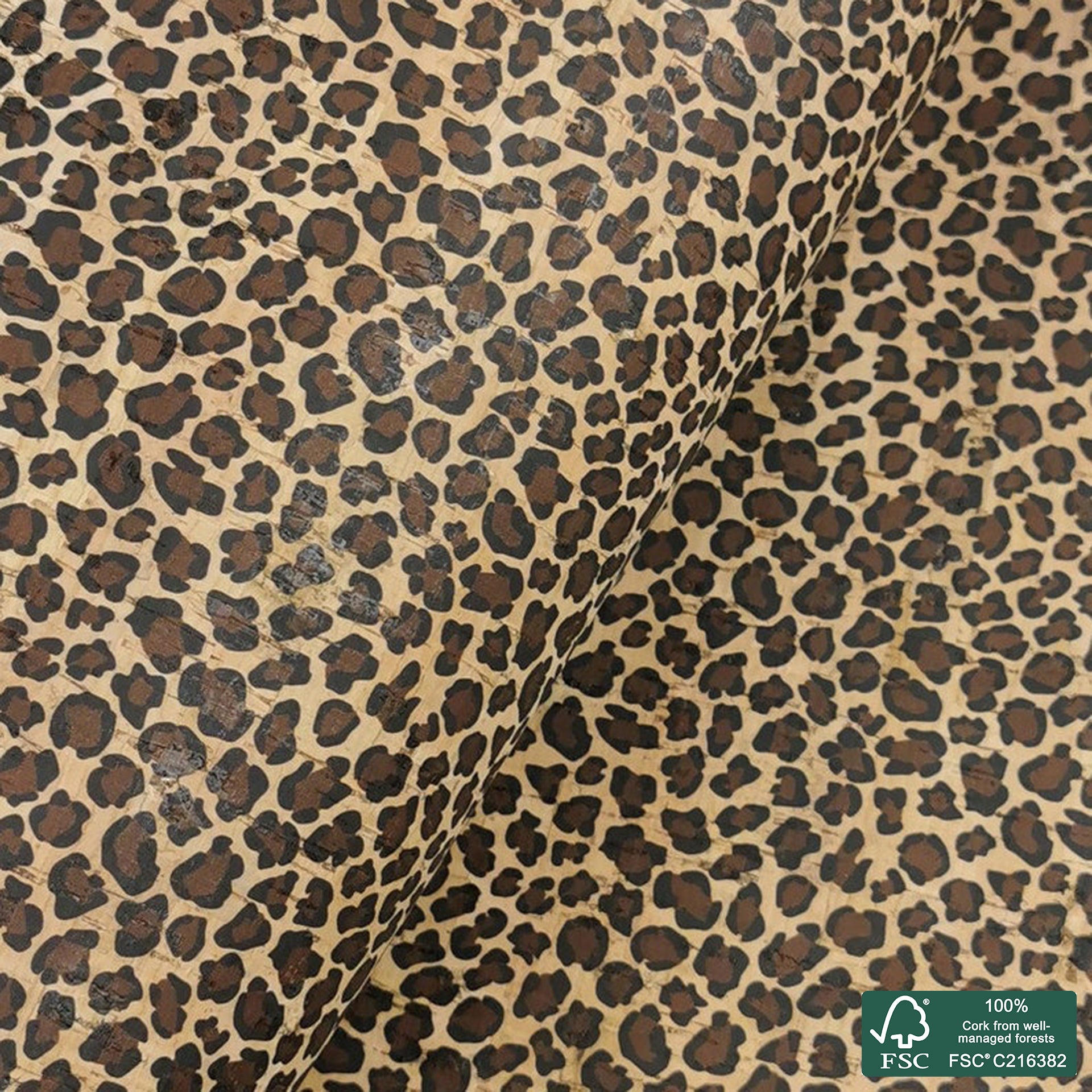 Leopard printed pattern on natural cork fabric (23)