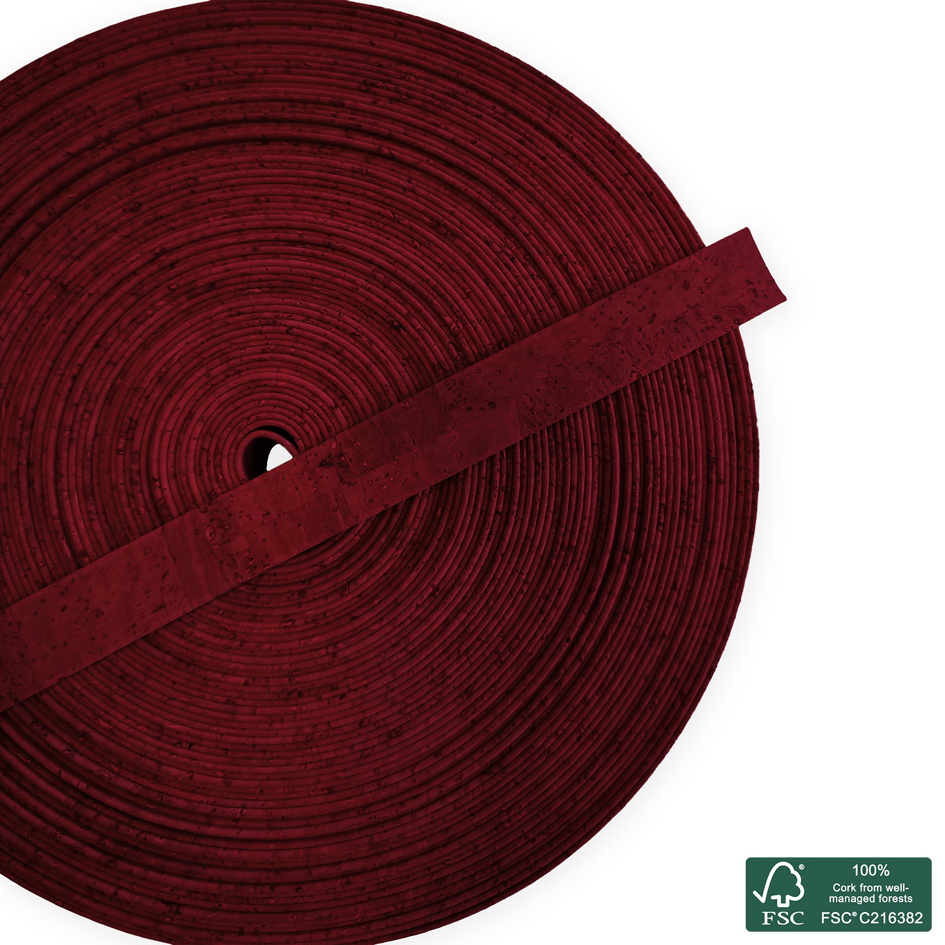 Flat cork cord bordeaux superior