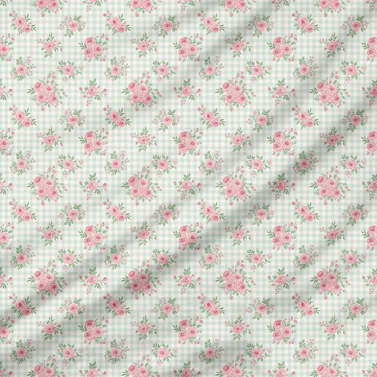 40 Pieces Shabby Chic Pink Printed Percale Cotton Fabric (CHP014)