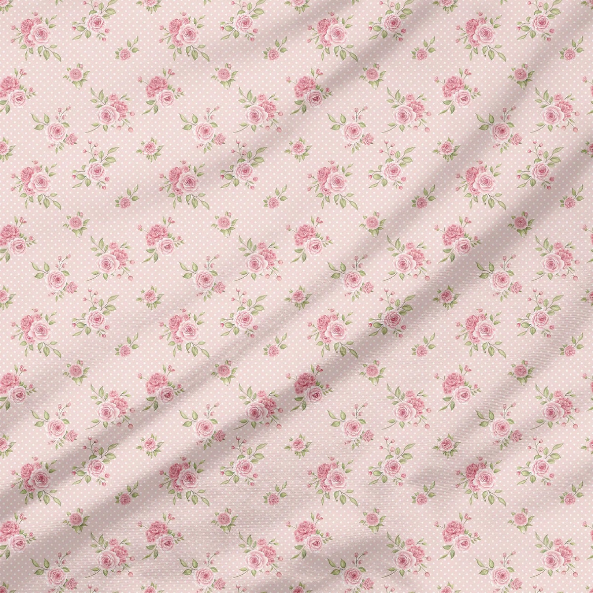 40 Pieces Shabby Chic Pink Printed Percale Cotton Fabric (CHP014)