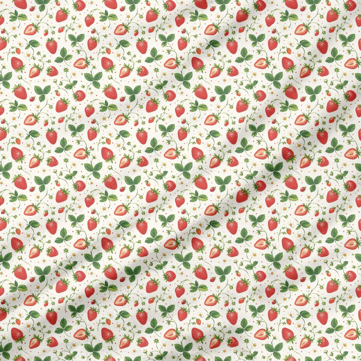 40 Pieces Strawberry Charm Printed Percale Cotton Fabric (CHP016)