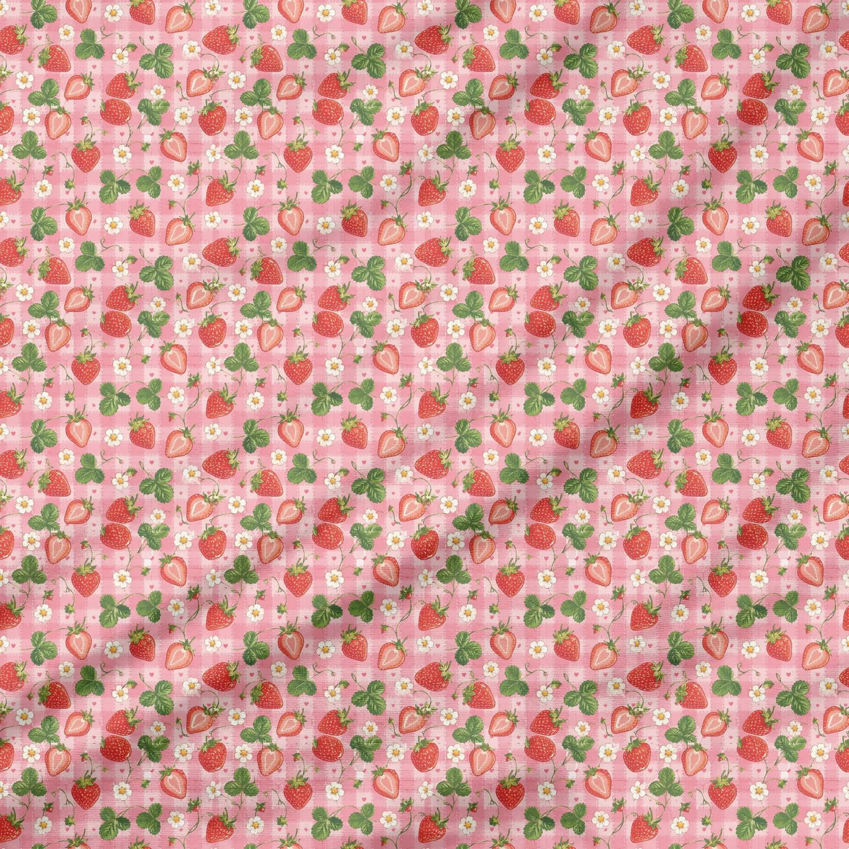40 Pieces Strawberry Charm Printed Percale Cotton Fabric (CHP016)