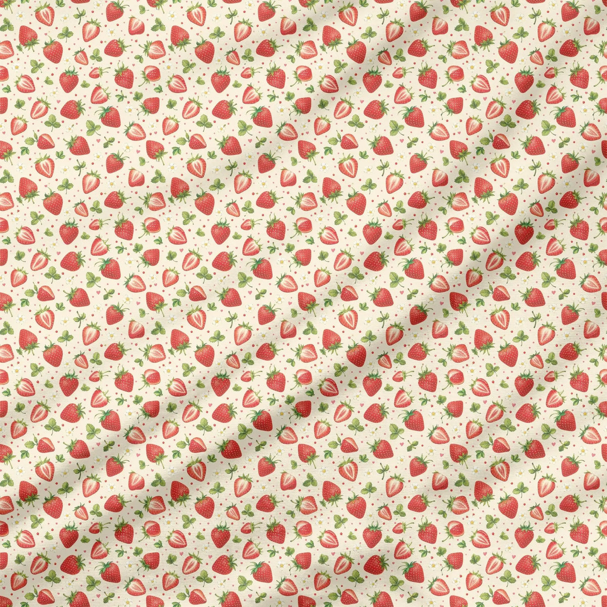 40 Pieces Strawberry Charm Printed Percale Cotton Fabric (CHP016)