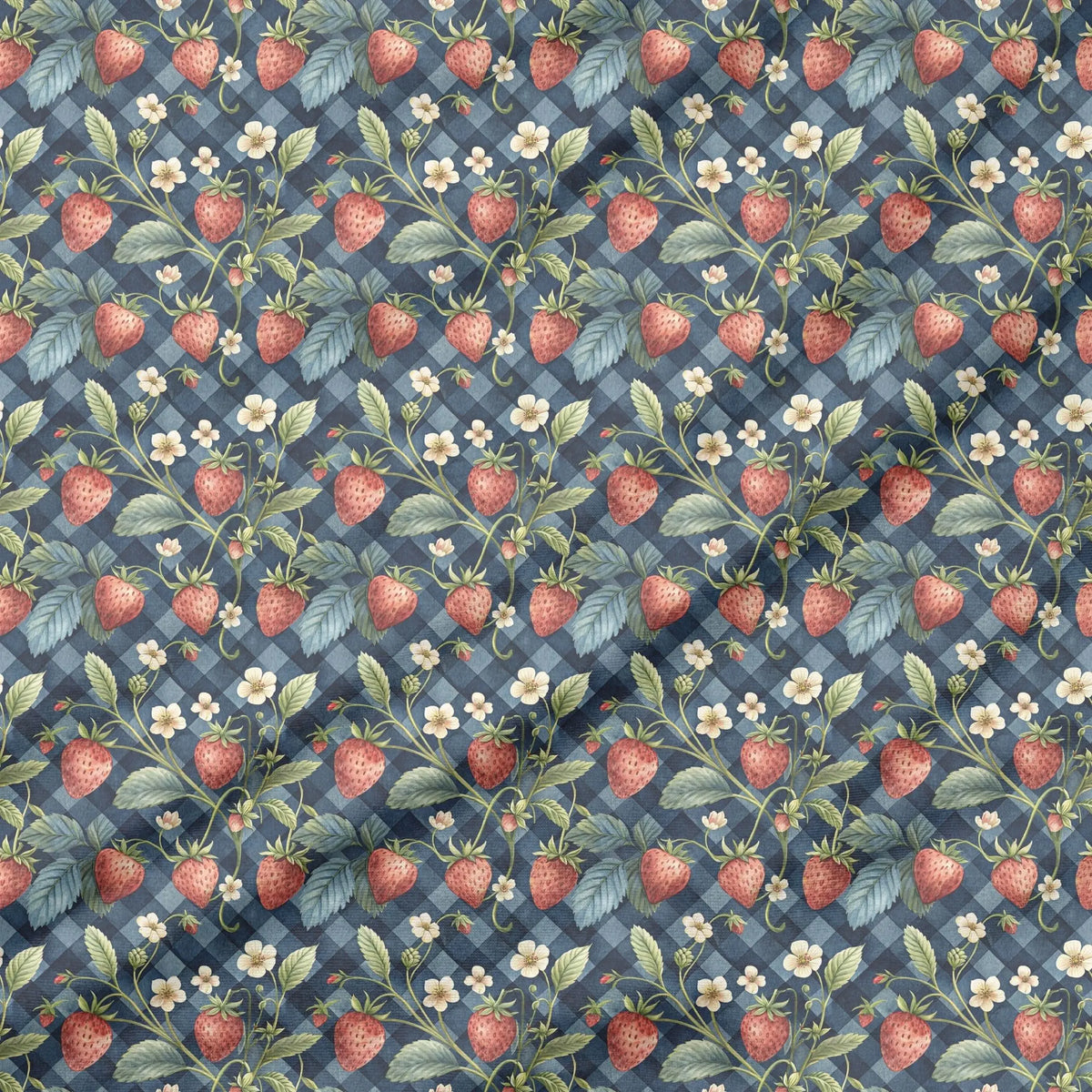 40 Pieces Summer Strawberry Printed Percale Cotton Fabric (CHP013)