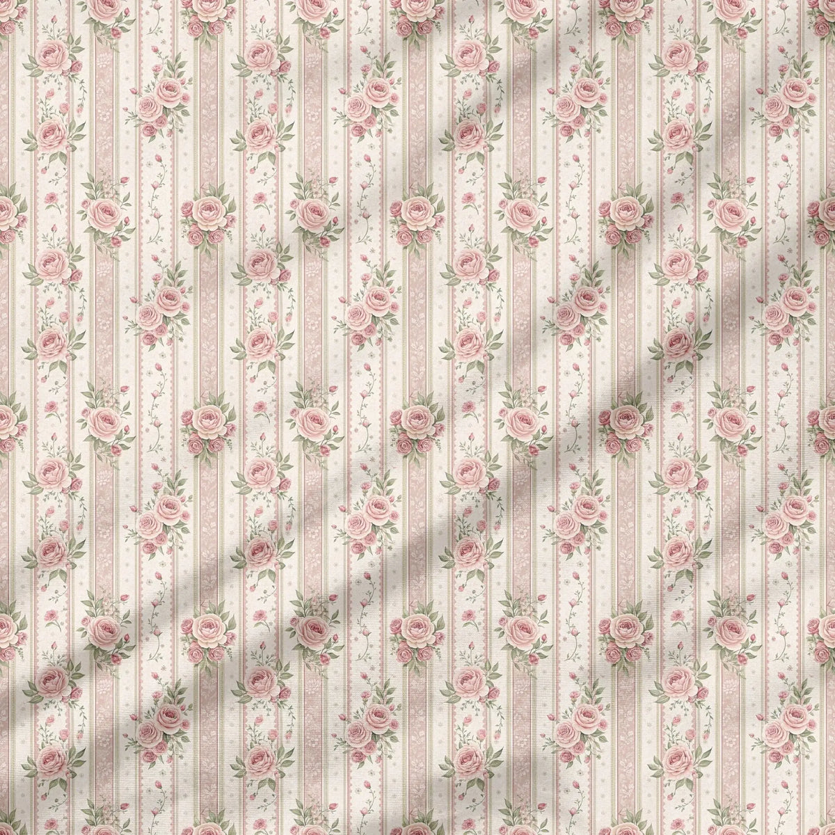 40 Pieces Sweet Peony Floral Printed Percale Cotton Fabric (CHP011)