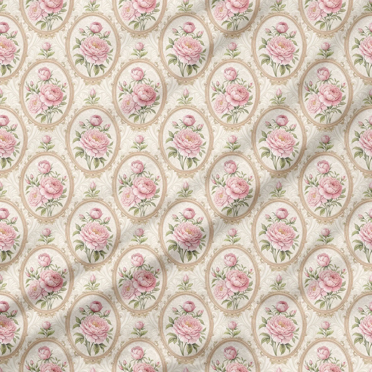 40 Pieces Sweet Peony Floral Printed Percale Cotton Fabric (CHP011)