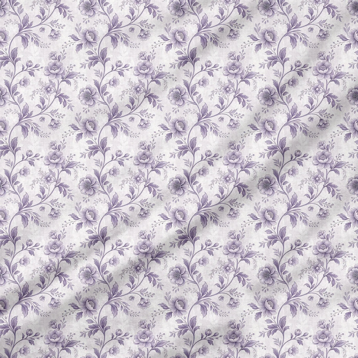 40 Pieces of Vintage Lavender Printed Percale Cotton Fabric (CHP005)