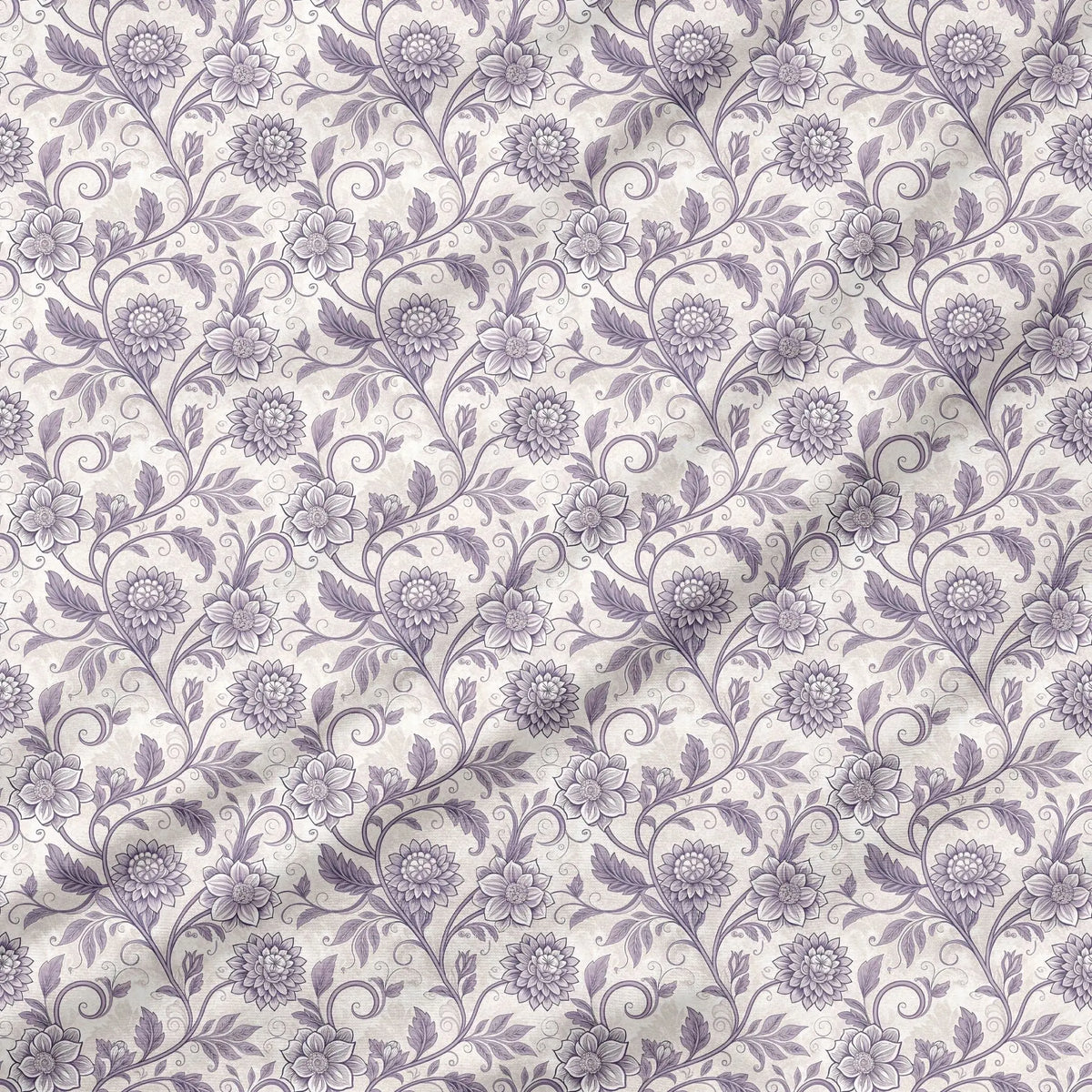 40 Pieces of Vintage Lavender Printed Percale Cotton Fabric (CHP005)