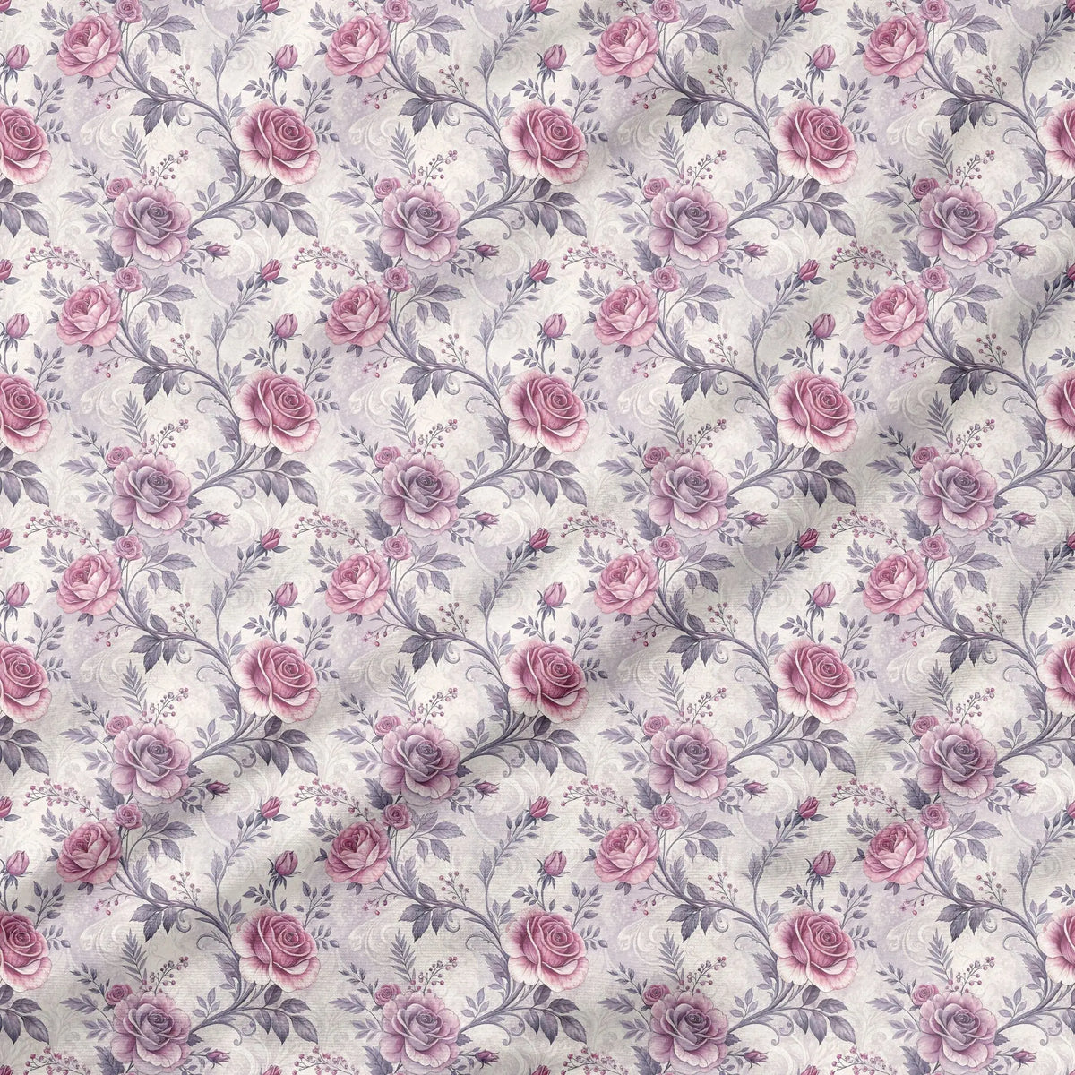 40 Pieces of Vintage Lavender Printed Percale Cotton Fabric (CHP005)