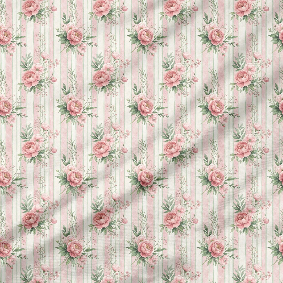 40 Pieces of Watercolor Preppy Love Printed Percale Cotton Fabric (CHP006)