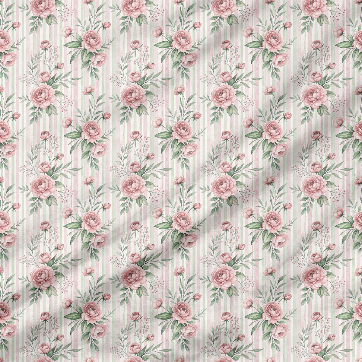 40 Pieces of Watercolor Preppy Love Printed Percale Cotton Fabric (CHP006)