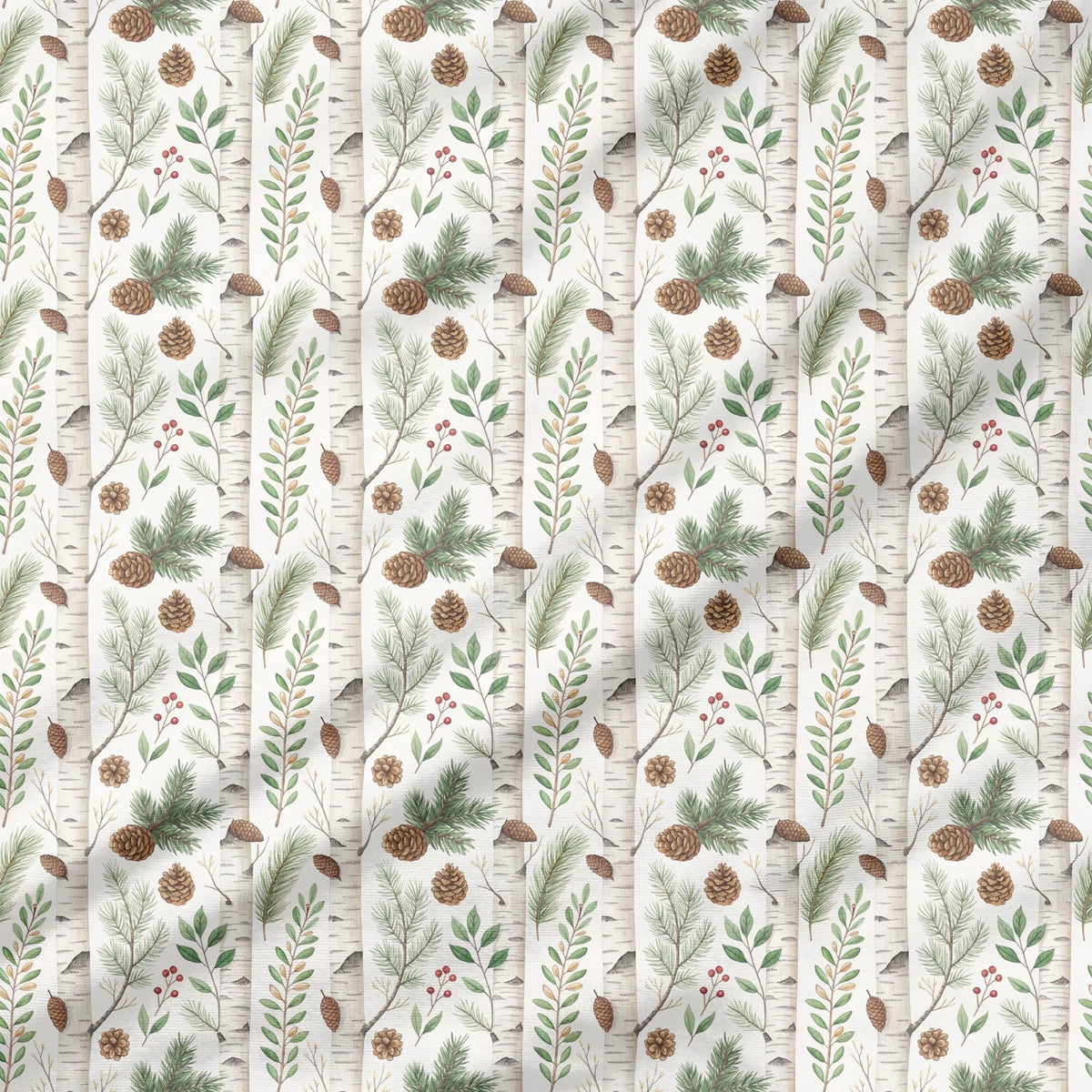 40 Pieces of Winter woodland Printed Percale Cotton Fabric (CHP004)