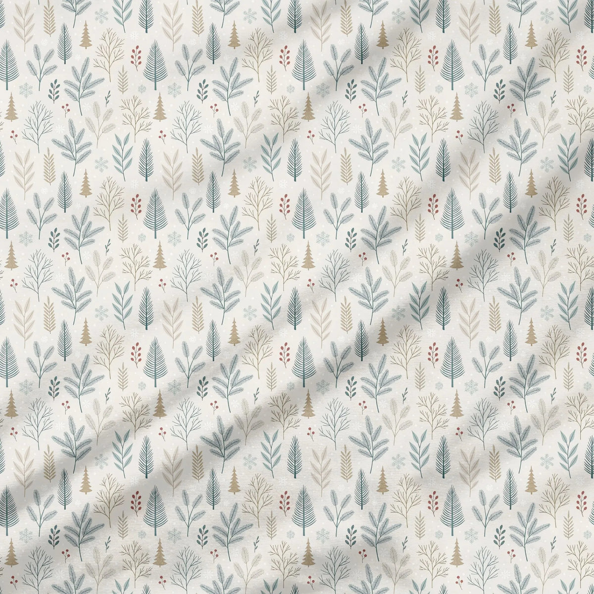 40 Pieces of Winter woodland Printed Percale Cotton Fabric (CHP004)