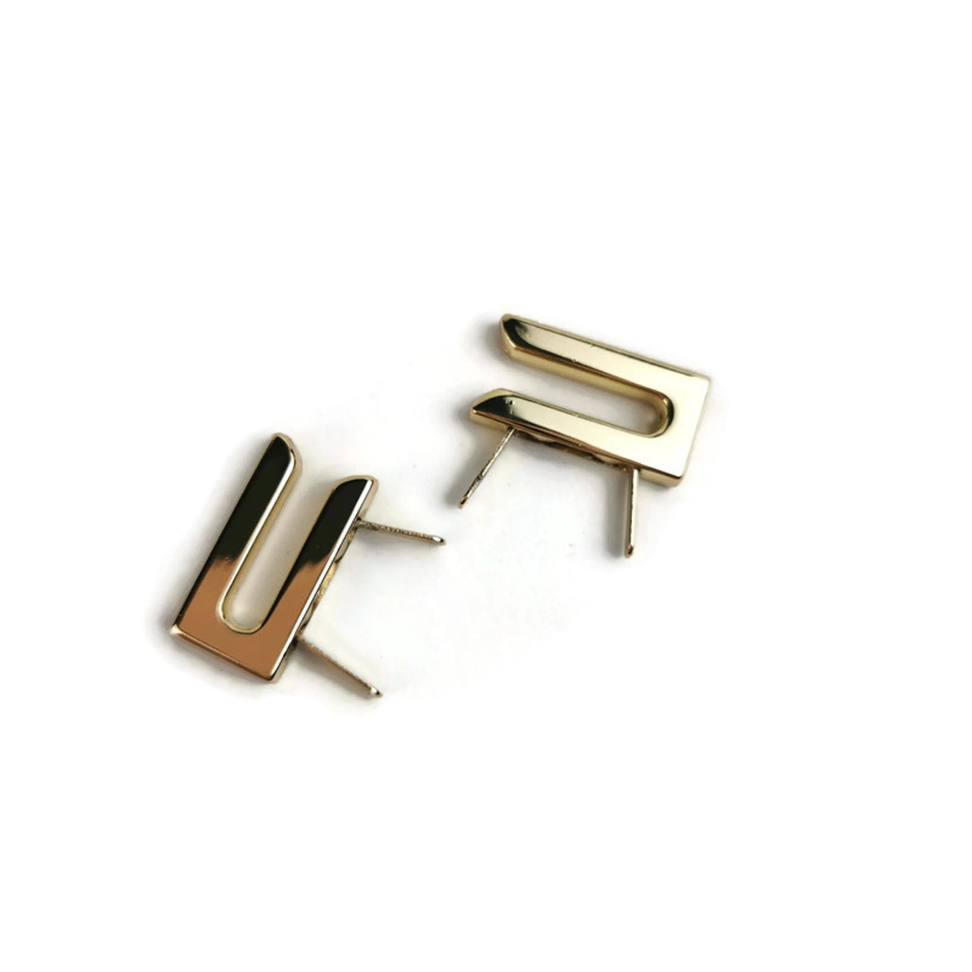 Golden color open strap keeper for luxury bags making