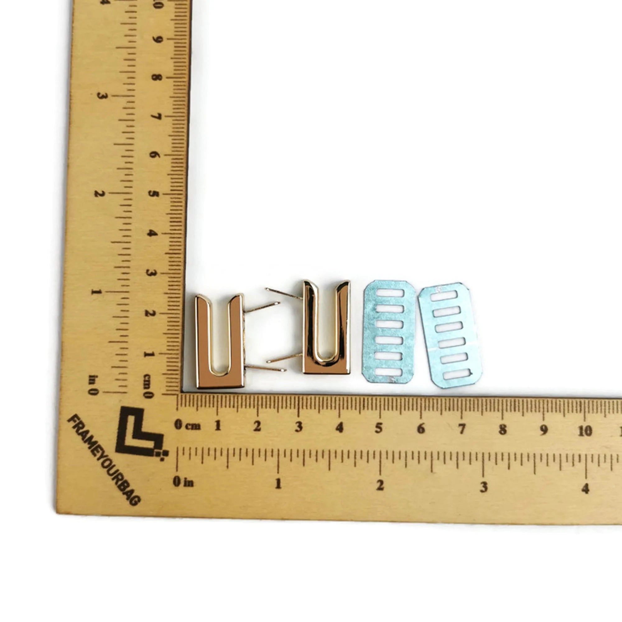 Golden color open strap keeper for luxury bags making