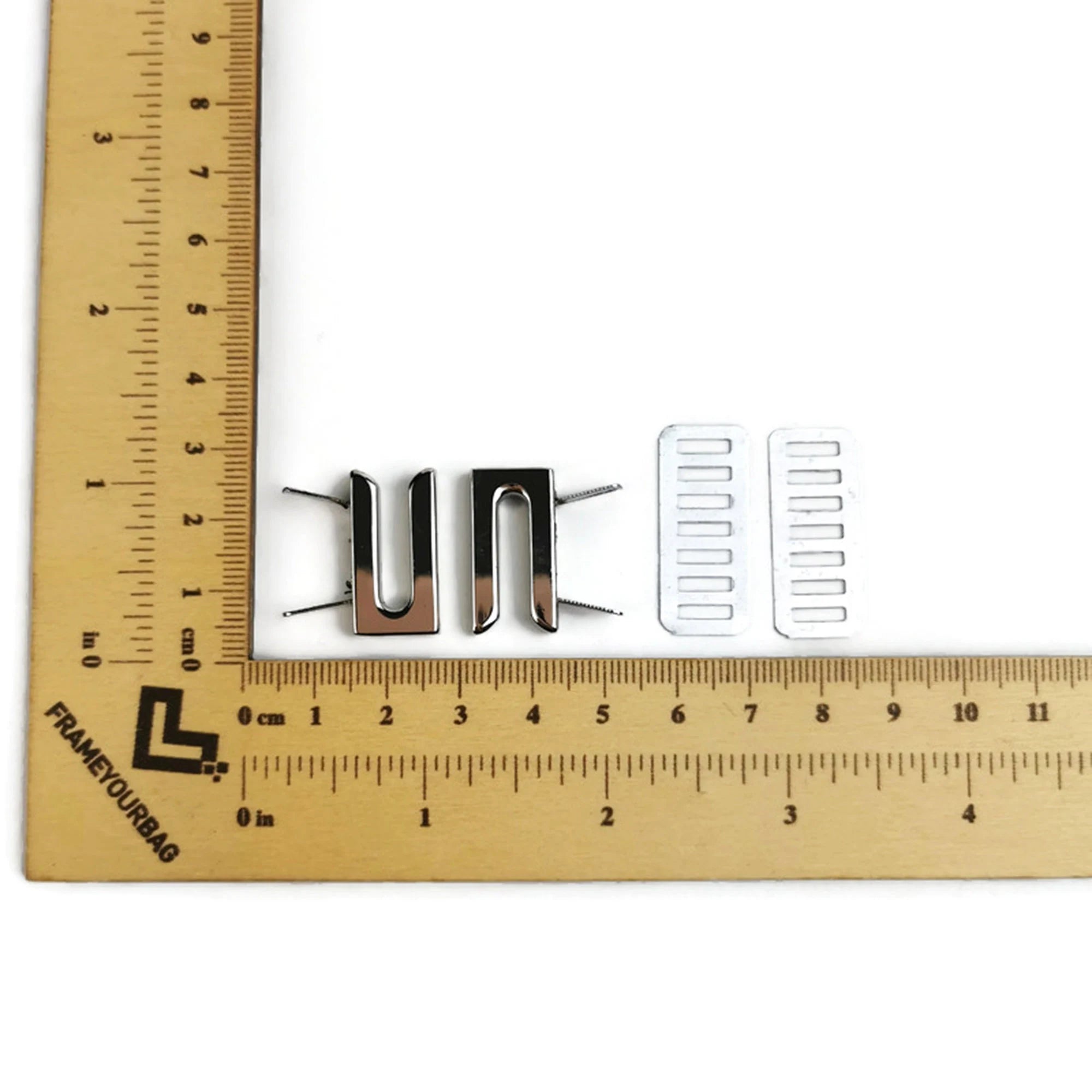 Silver color open strap keeper for luxury bags making