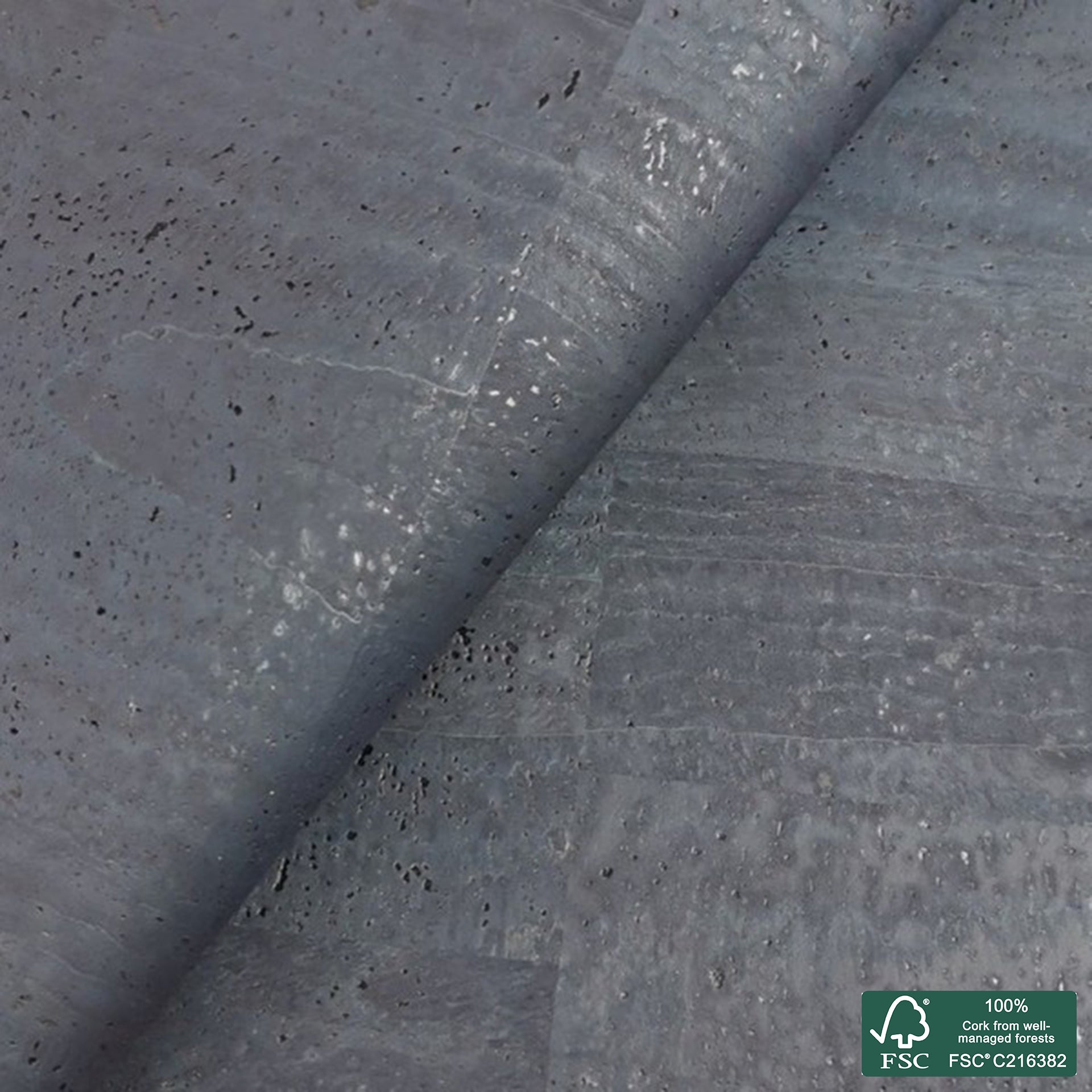 Navy Blue Superior cork fabric